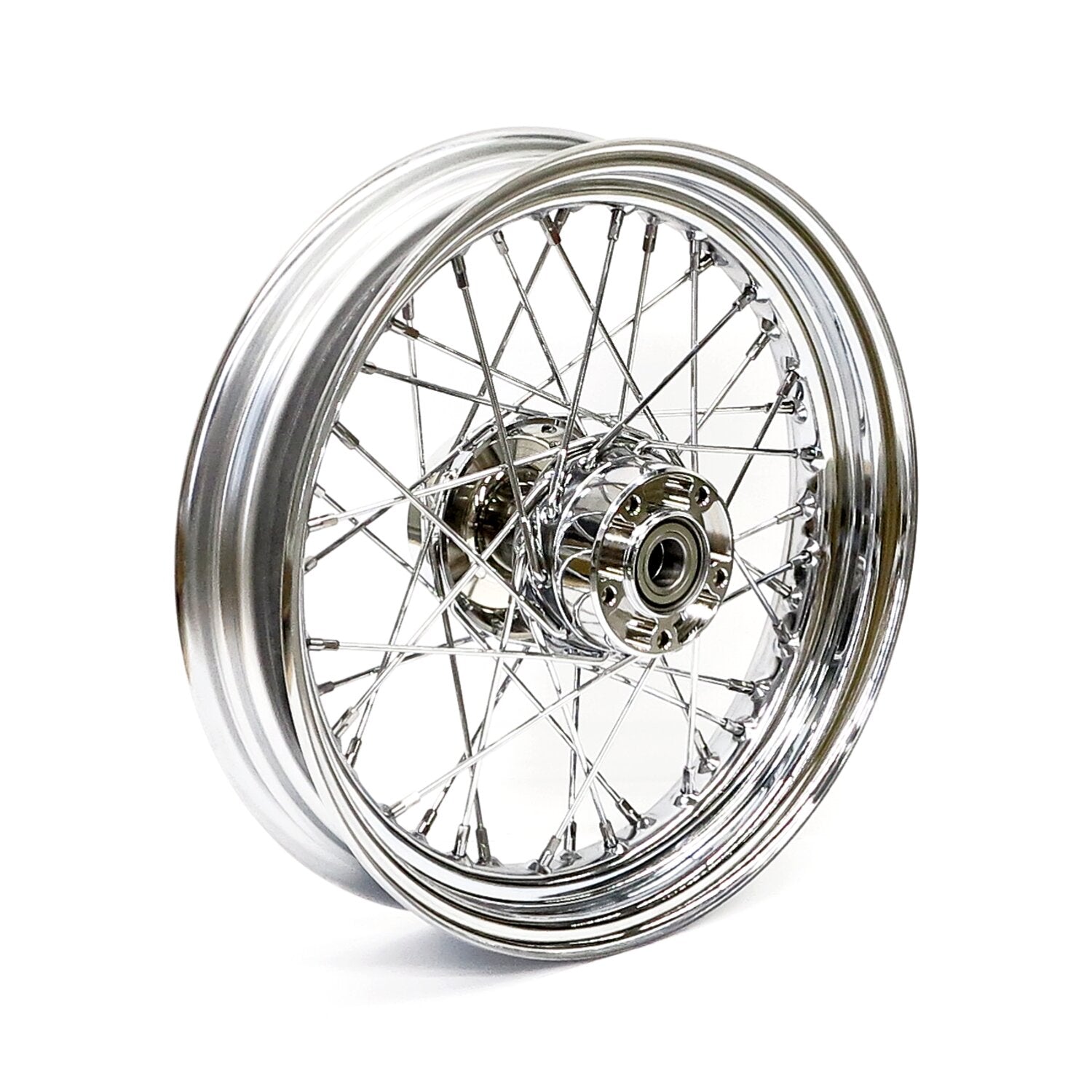 MCS 3.00 x 16 front wheel 40 spokes chrome