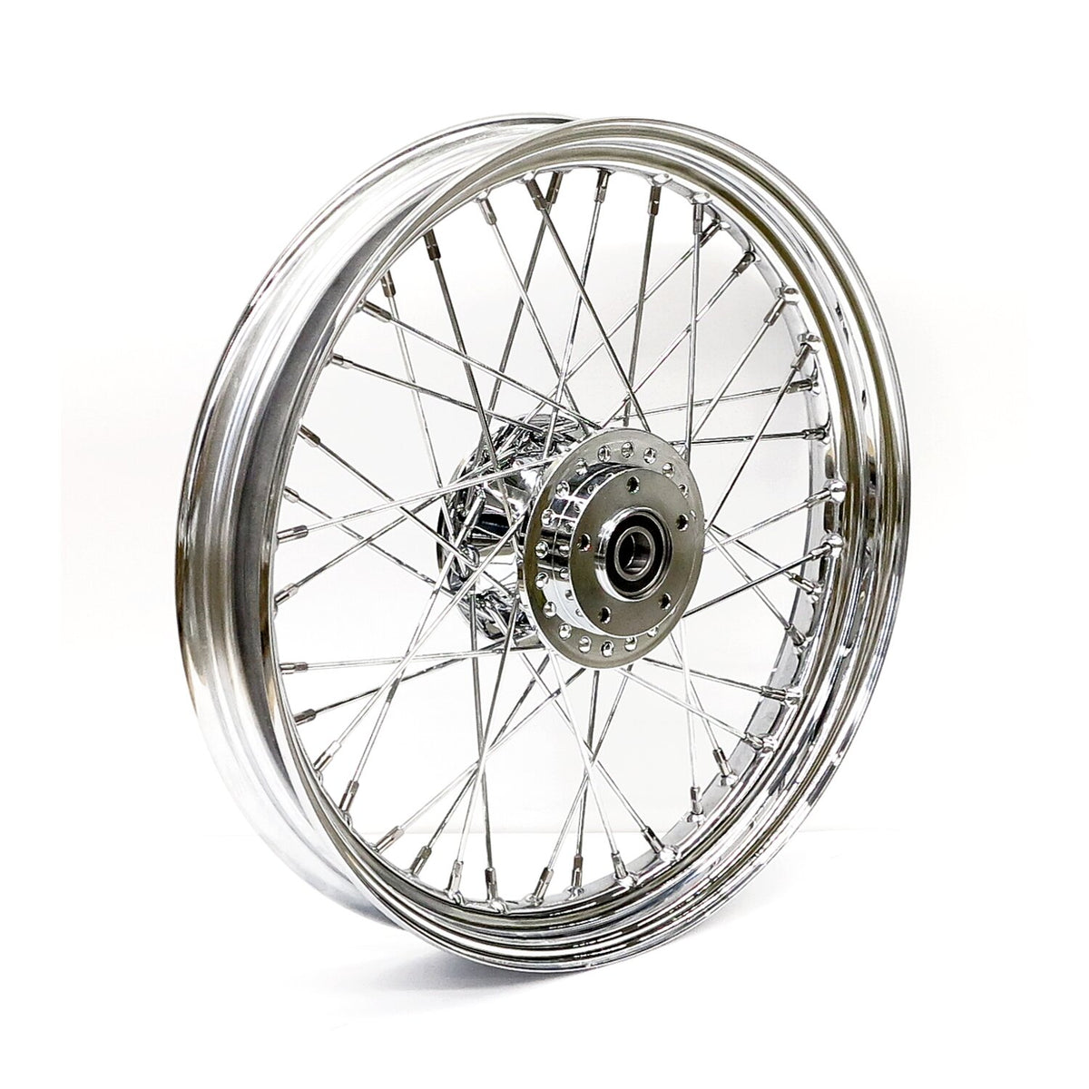 MCS 2.50 x 19 front wheel 40 spokes chrome