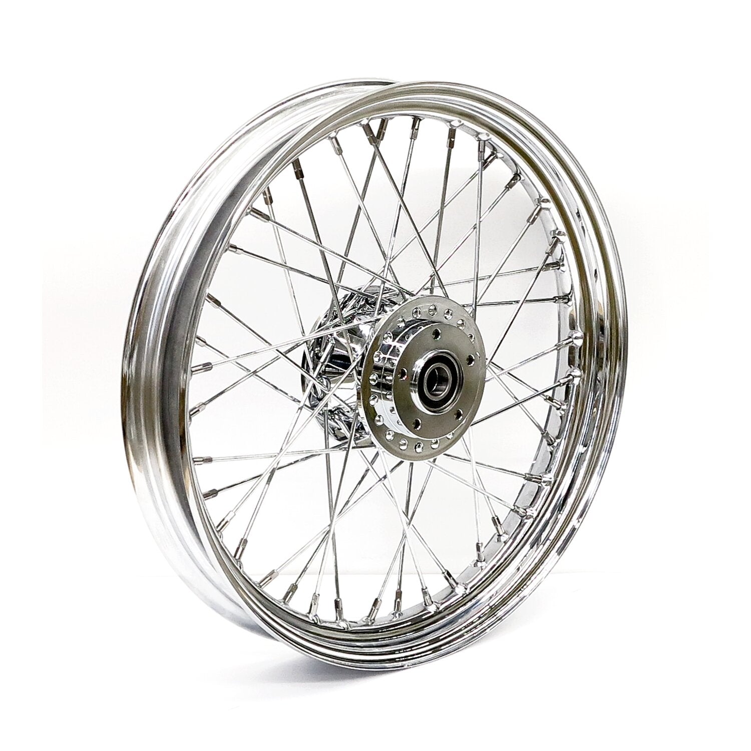MCS 2.50 x 19 front wheel 40 spokes chrome