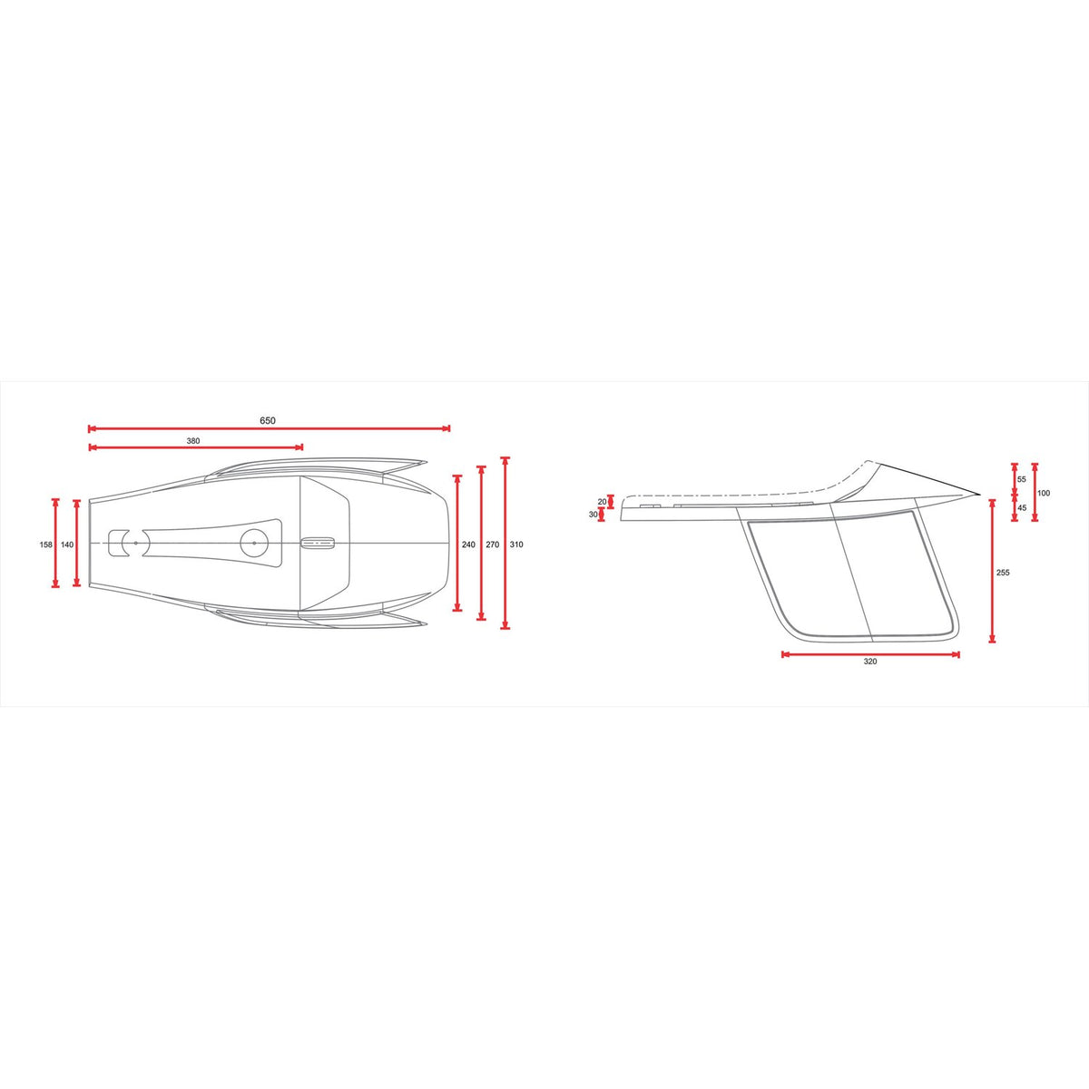 C-Racer Flat Racer SCR4 seat - Dark brown