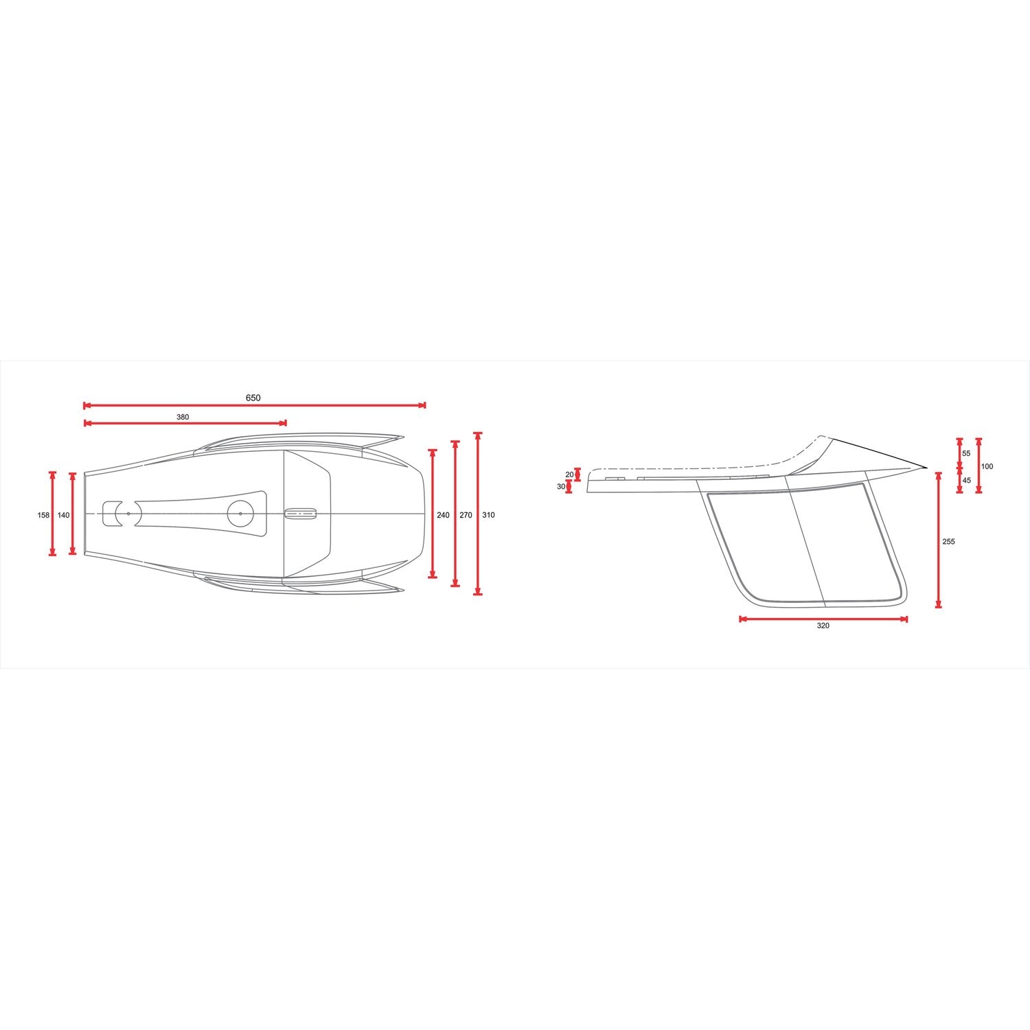 C-Racer Flat Racer SCR4.1 seat with side number plates