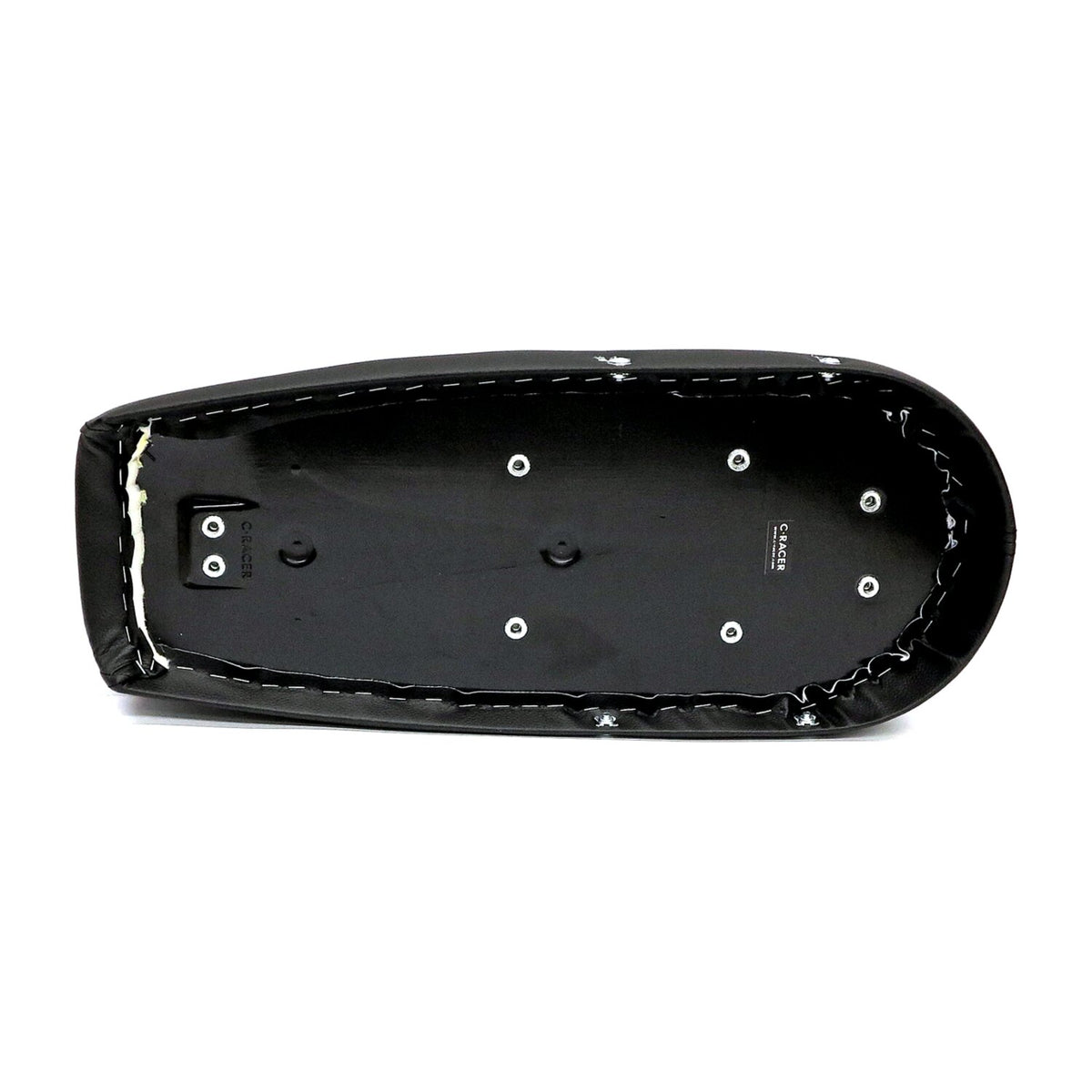 C-Racer Fat Scramsadle scrambler seat - With rack - Black