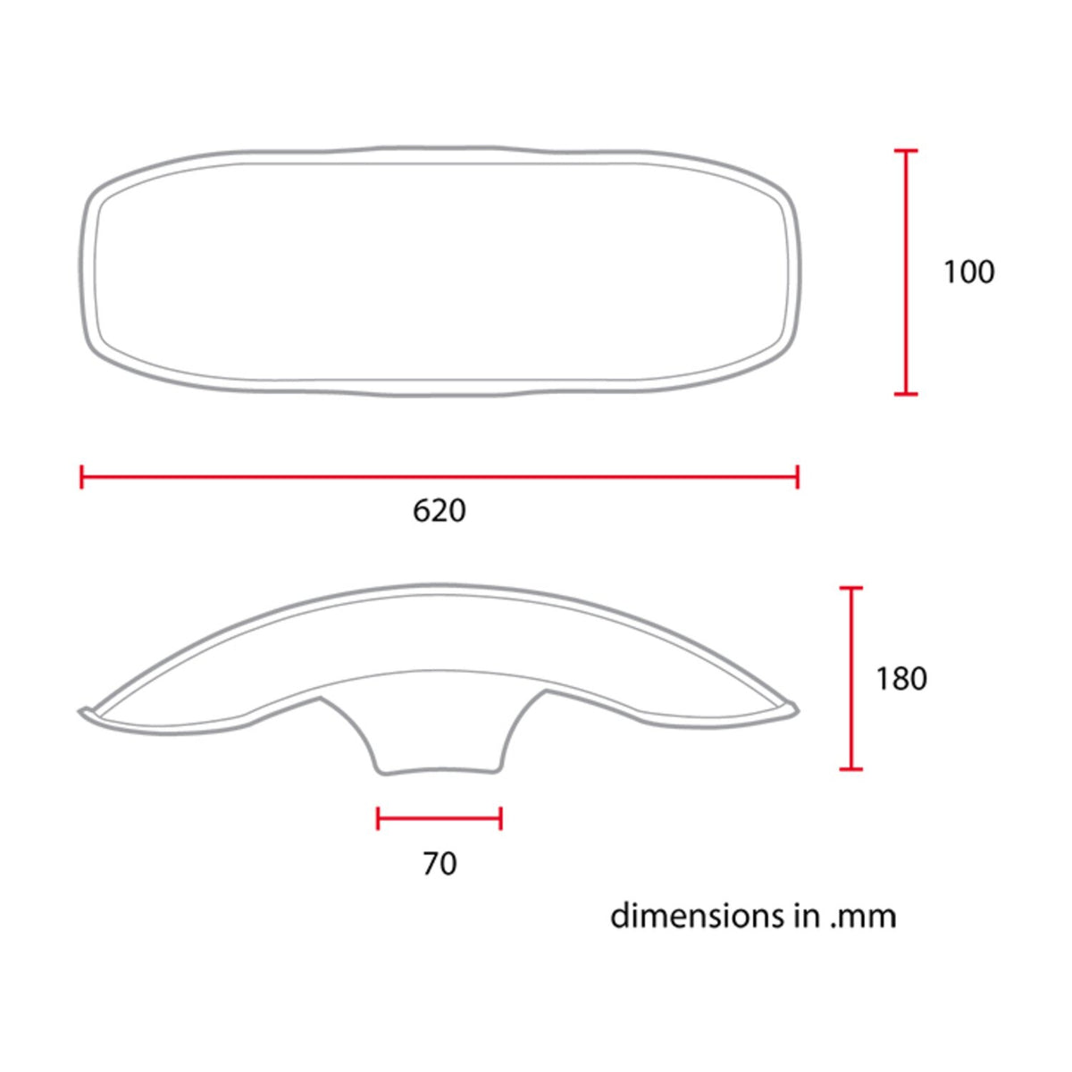 C-Racer universal 17/18" front fender No2 L
