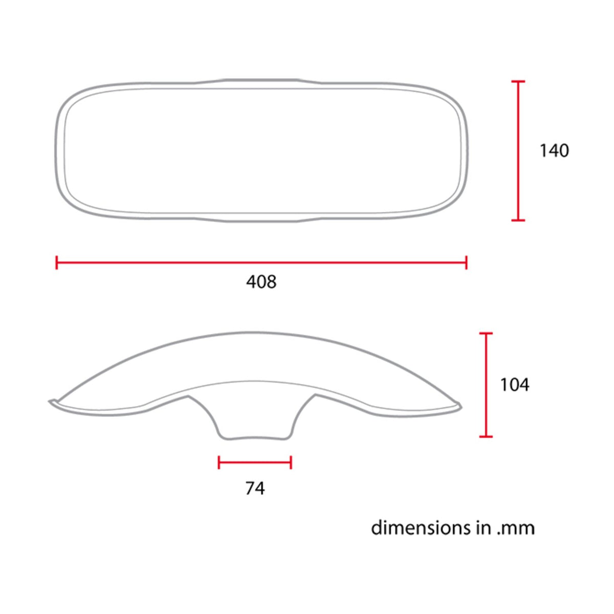 C-Racer universal 17/18" front fender No3 L