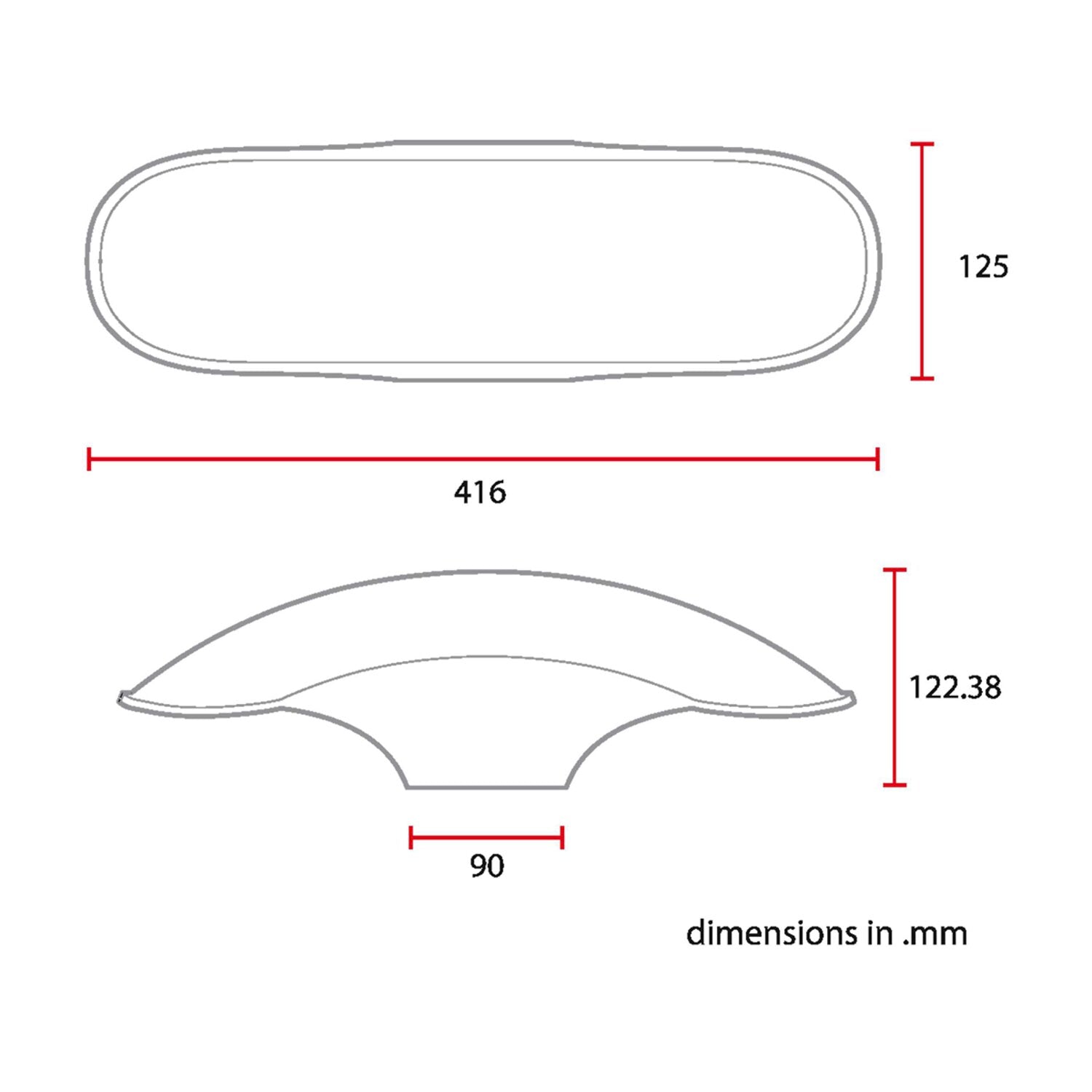 C-Racer universal 17/18" front fender No4 S