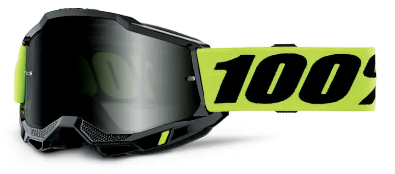 100% Accuri 2 Sand Goggle Neon Yellow Smoke Lens