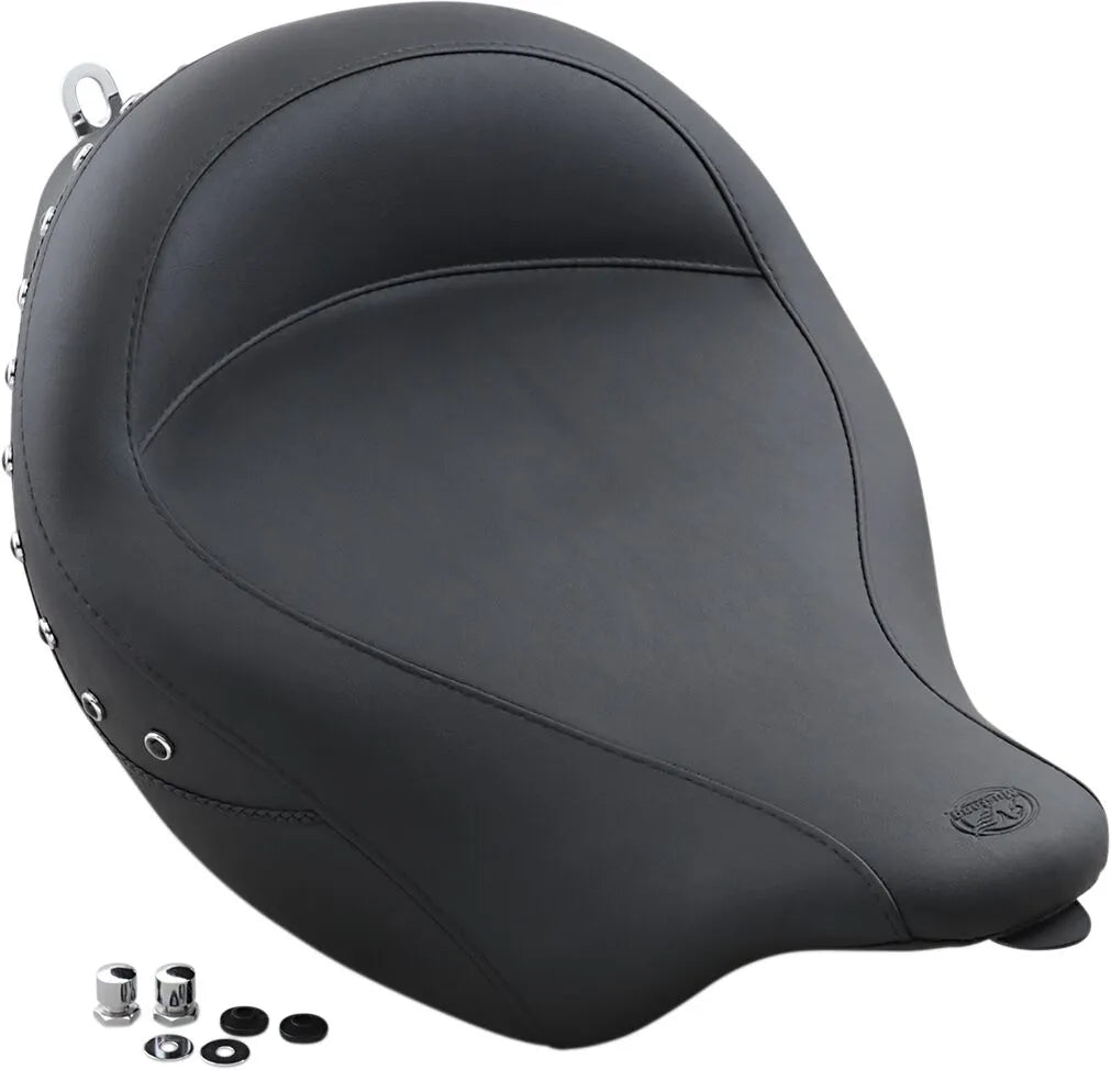 Mustang Studded Super Wide Solo Seat - For Harley Davidson