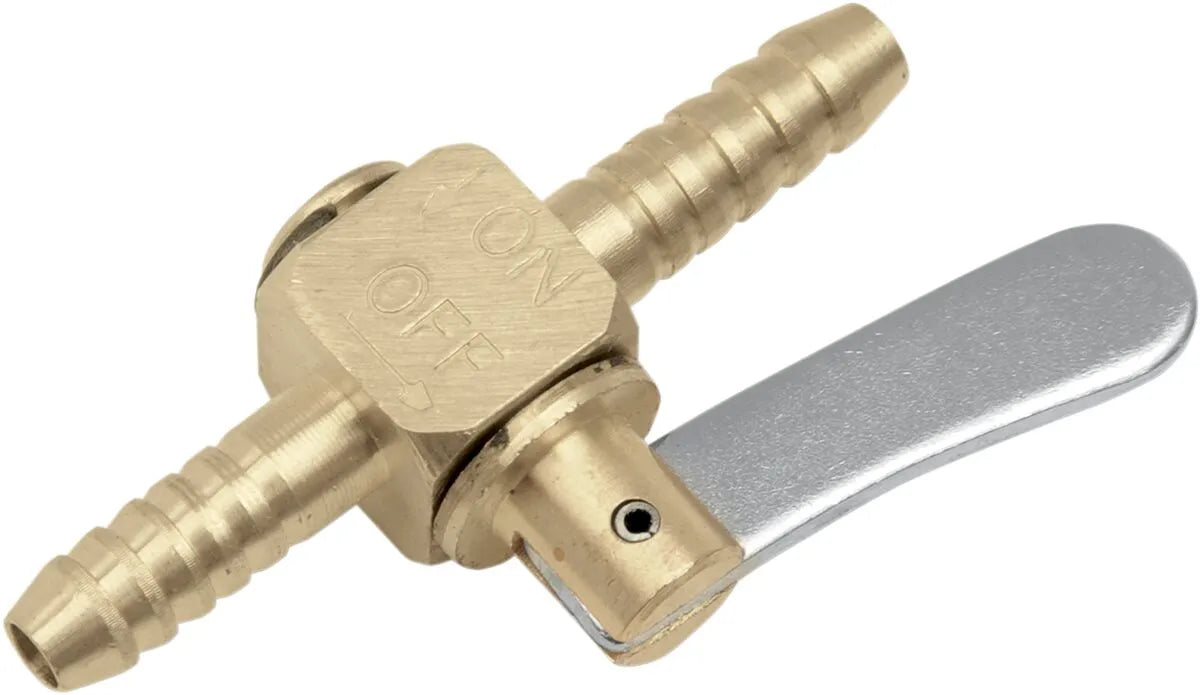 Motion Pro in-Line Fuel Valve 4.8mm (3/16") Hose Barb Gold