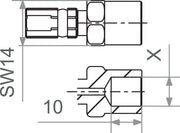 Złączka Trw Varioflex Do Podłączenia Węża M10 X 1.25