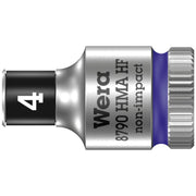 Wera Zyklop 1/4" socket with holding function - Metric 4.0