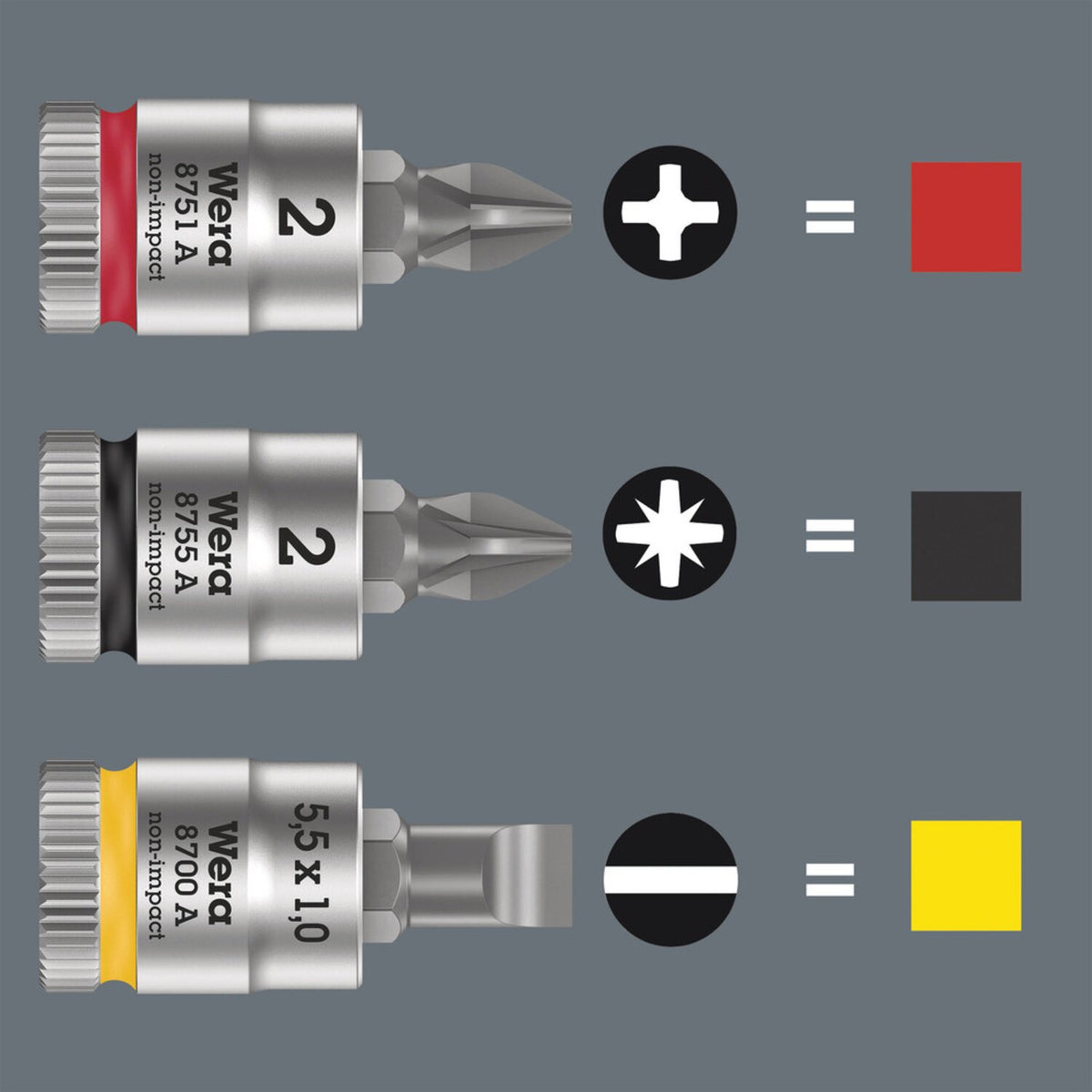 Wera Zyklop 1/4" Slotted socket bit