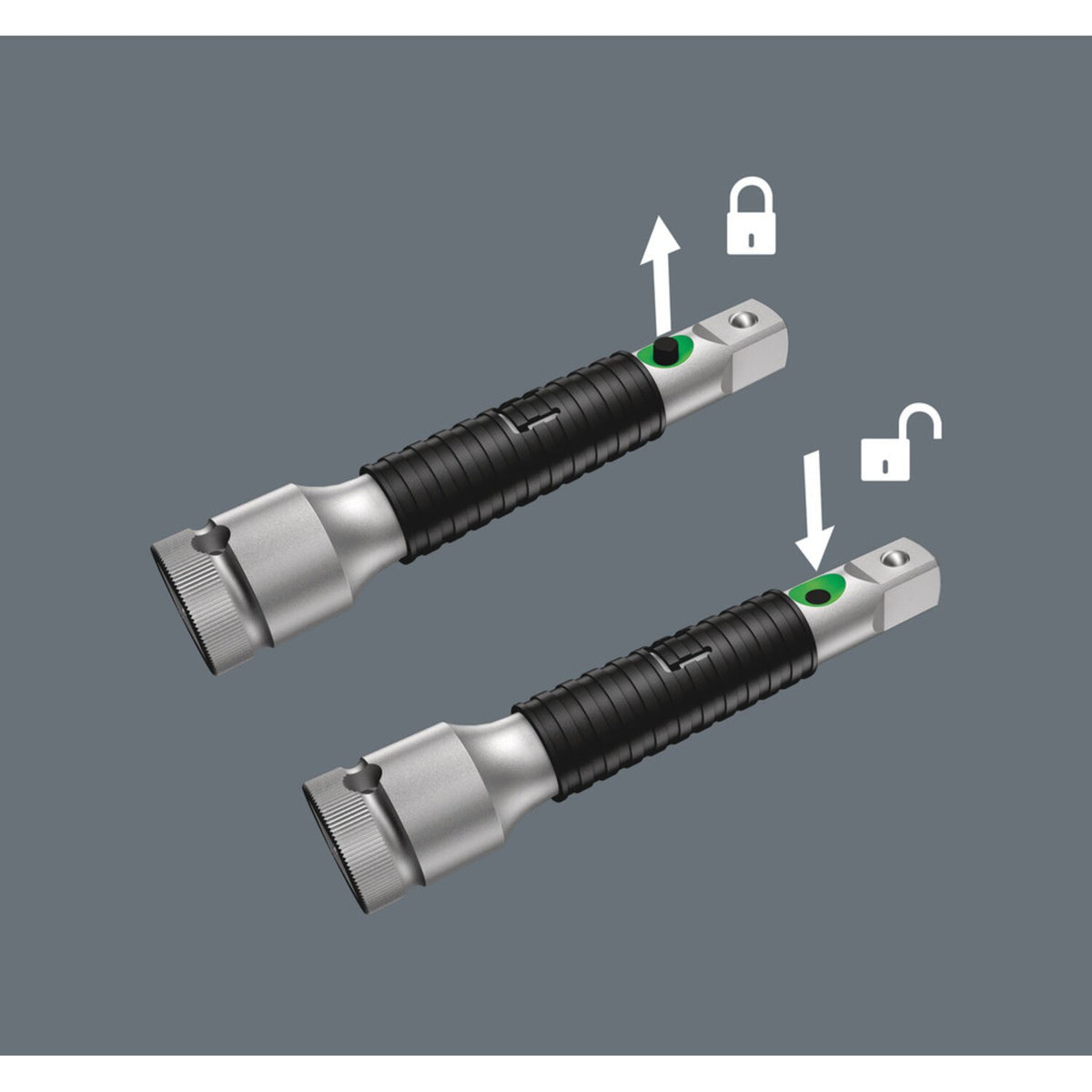 Wera Zyklop 1/4" flexible lock long extension 150mm