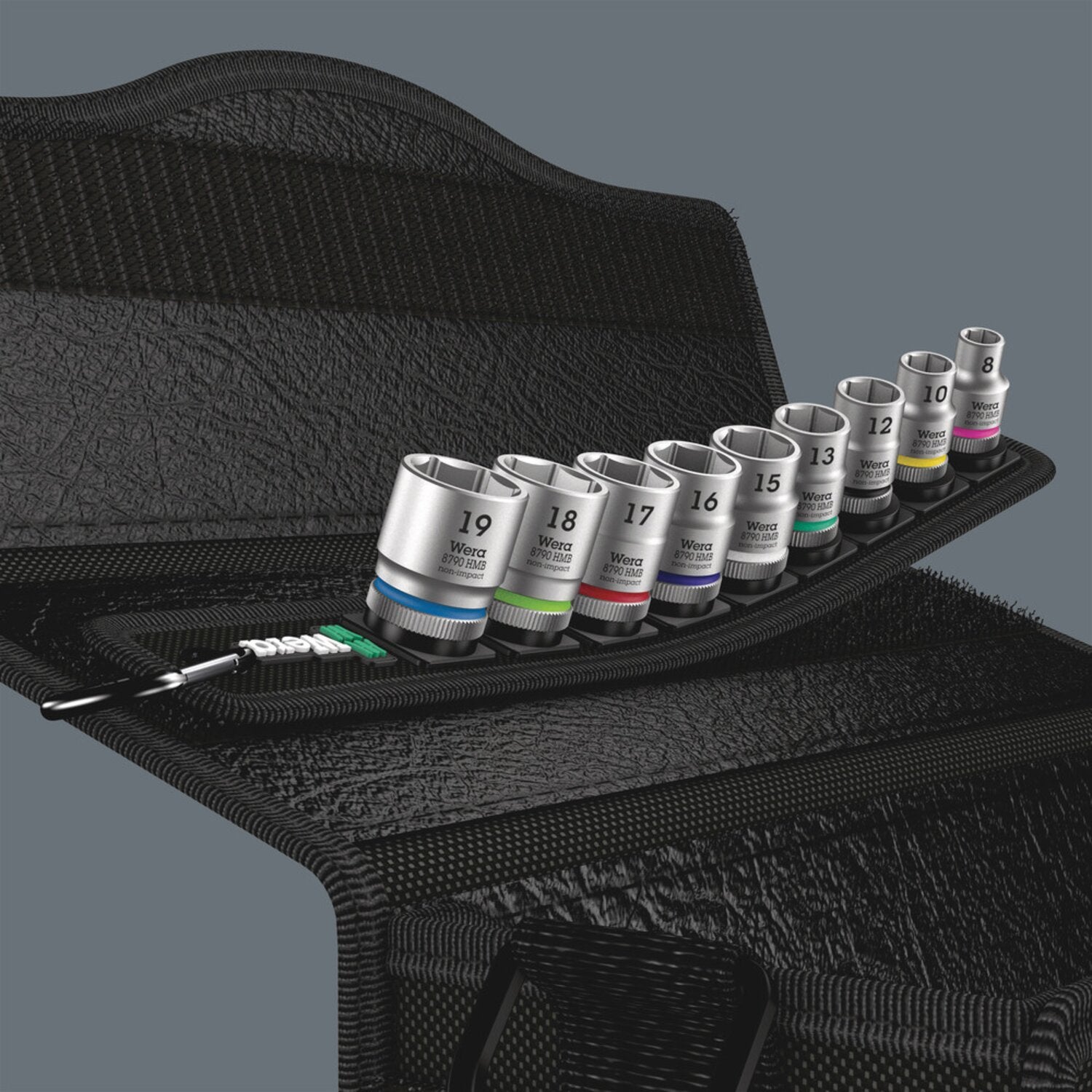 Wera socket belt with 3/8" drive hex sockets - Metric