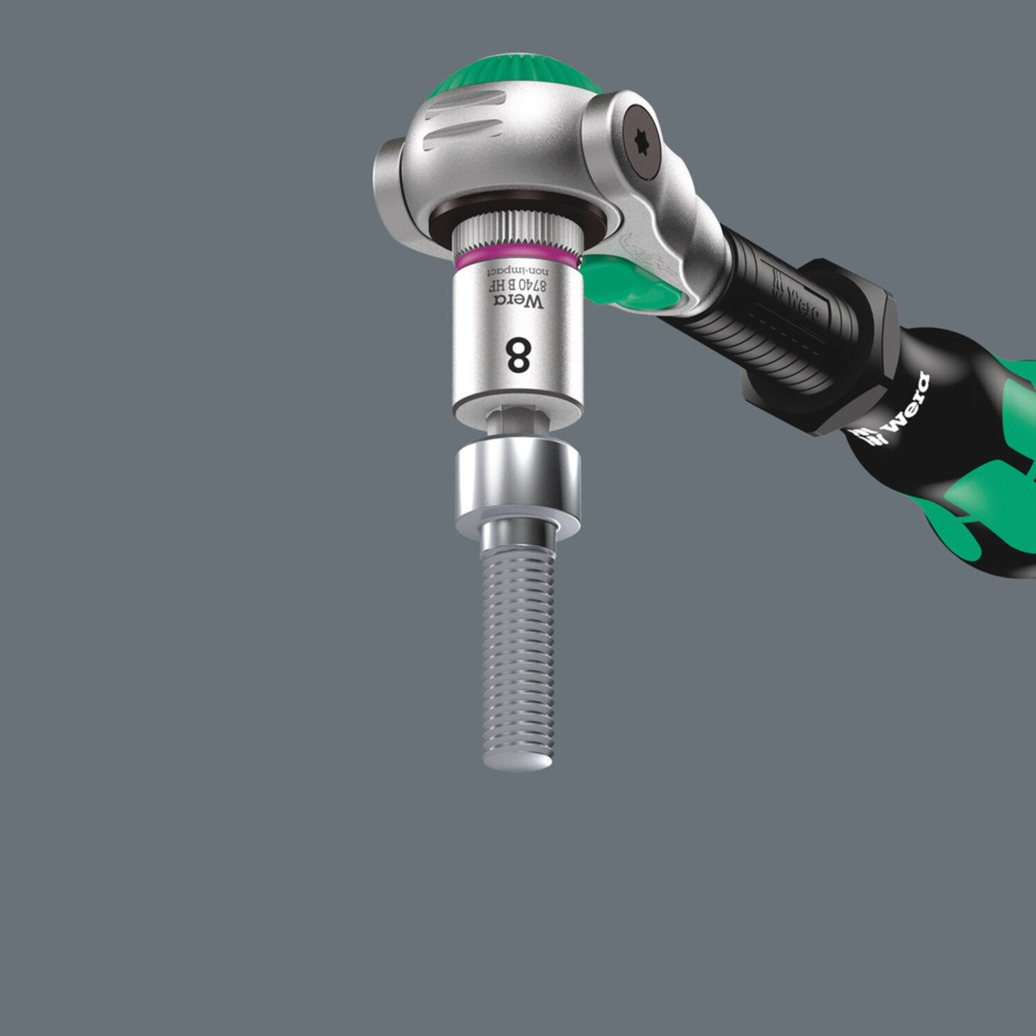 Wera Zyklop 3/8" Hex socket bit w/ holding function US sizes