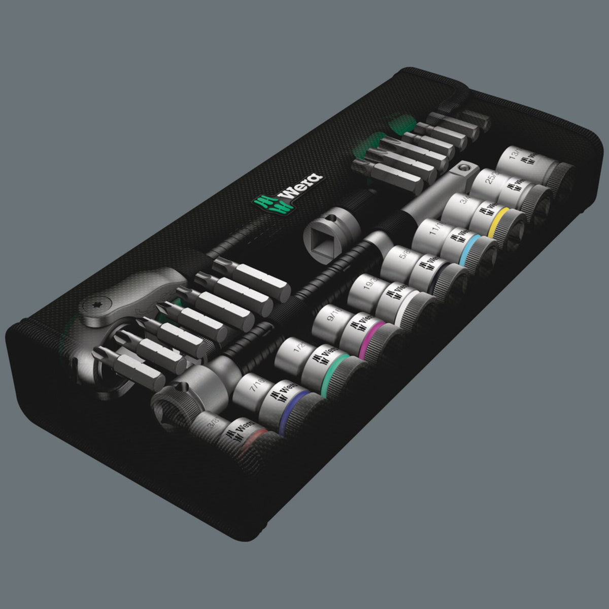 Wera Zyklop speed ratchet kit 1/2" drive - US sizes