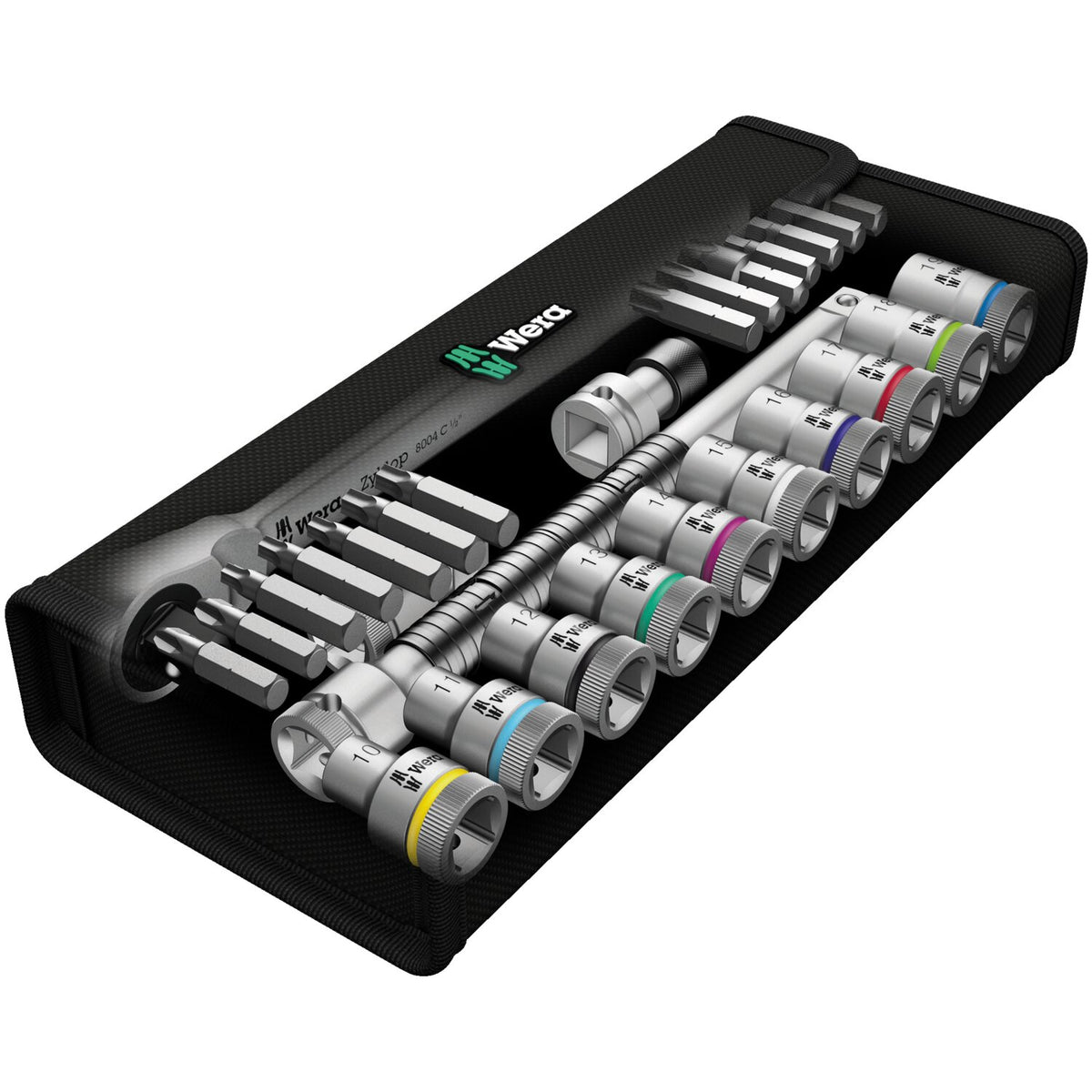 Wera Zyklop metal ratchet switch kit 1/2" drive Metric sizes