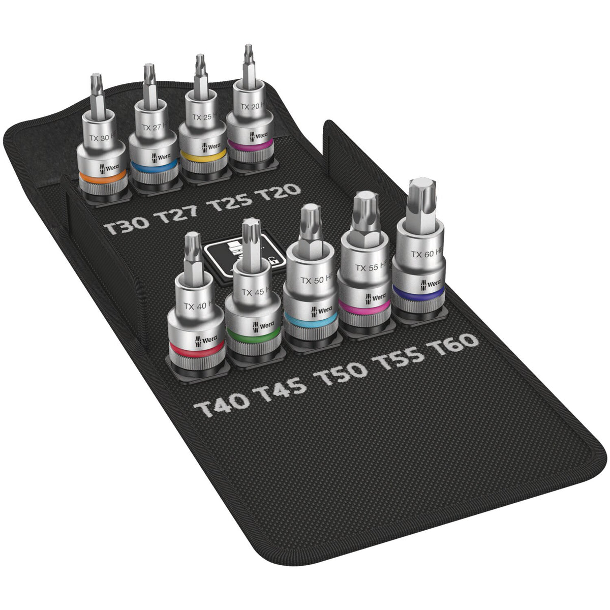 Wera Zyklop 1/2" drive Torx socket bit set holding function