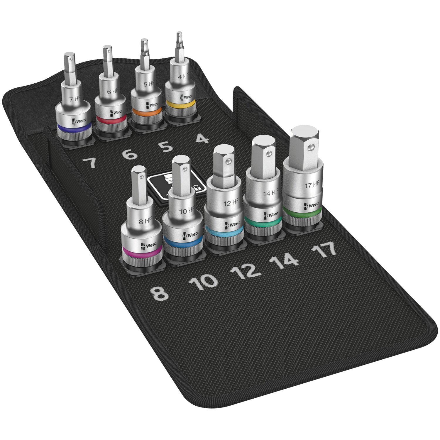 Wera Zyklop 1/2" drive Hex socket bit set - Metric