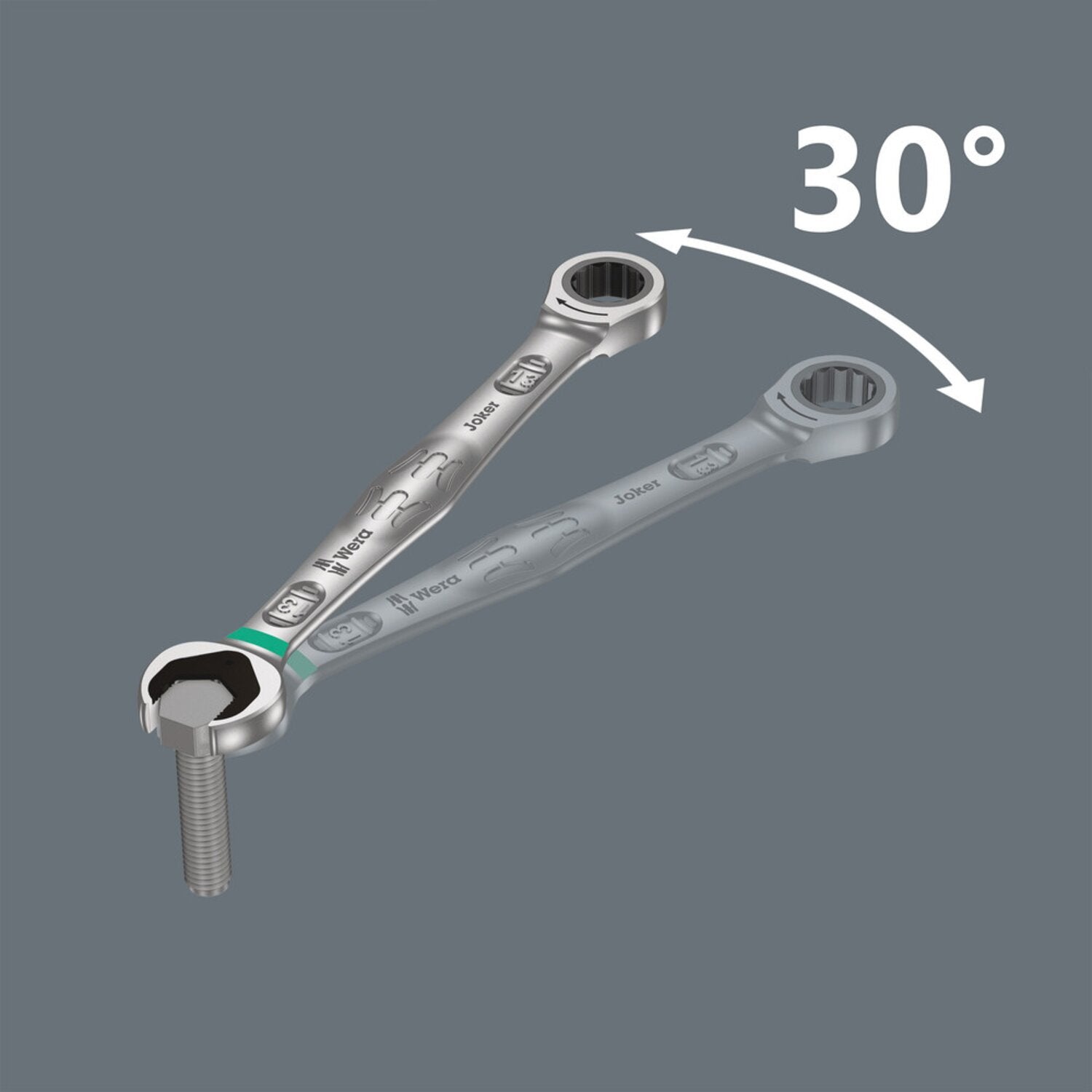 Wera ratcheting wrench open/ box end 5/8" Joker - US sizes