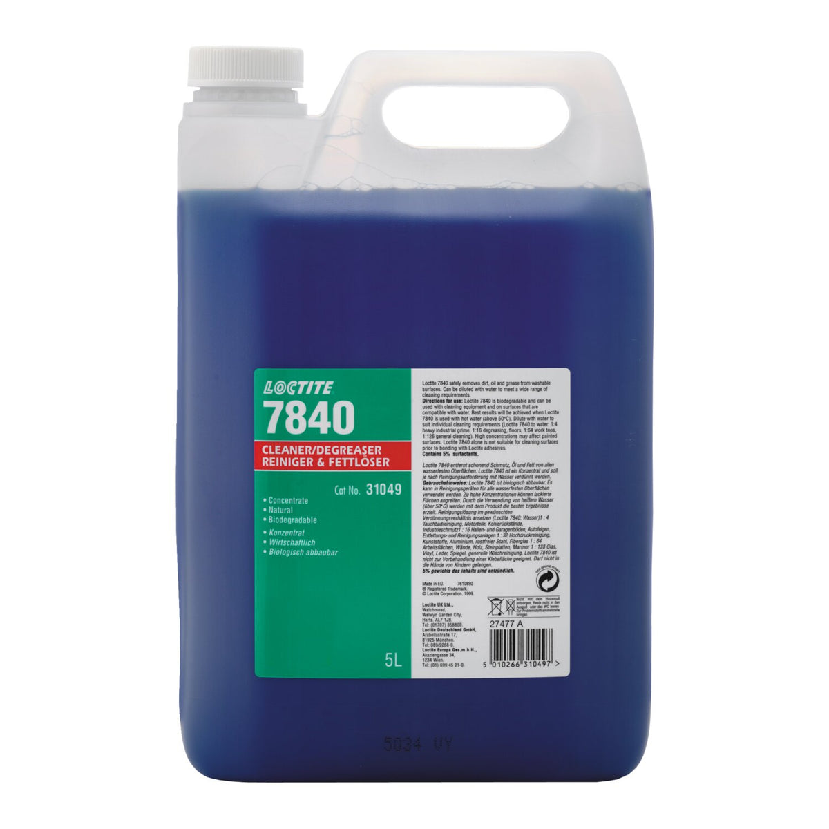 Loctite 7840 large surface cleaner - 5L