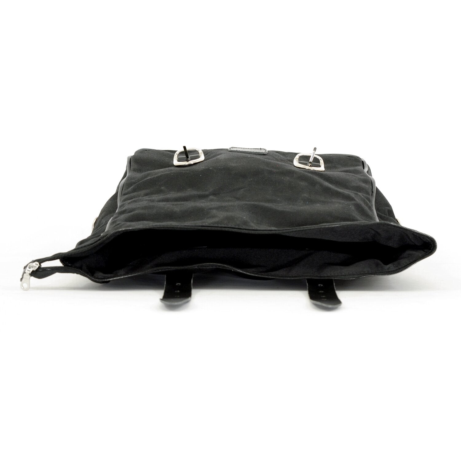Longride 'Old Chopper' waxed cotton saddlebag - Black