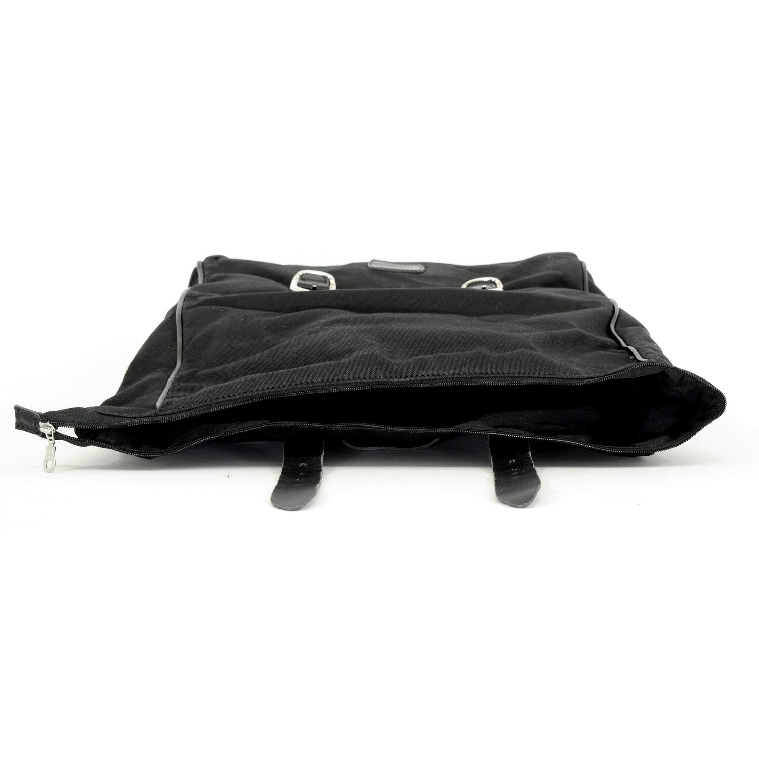 Longride 'Old Chopper' waxed cotton saddlebag - Black