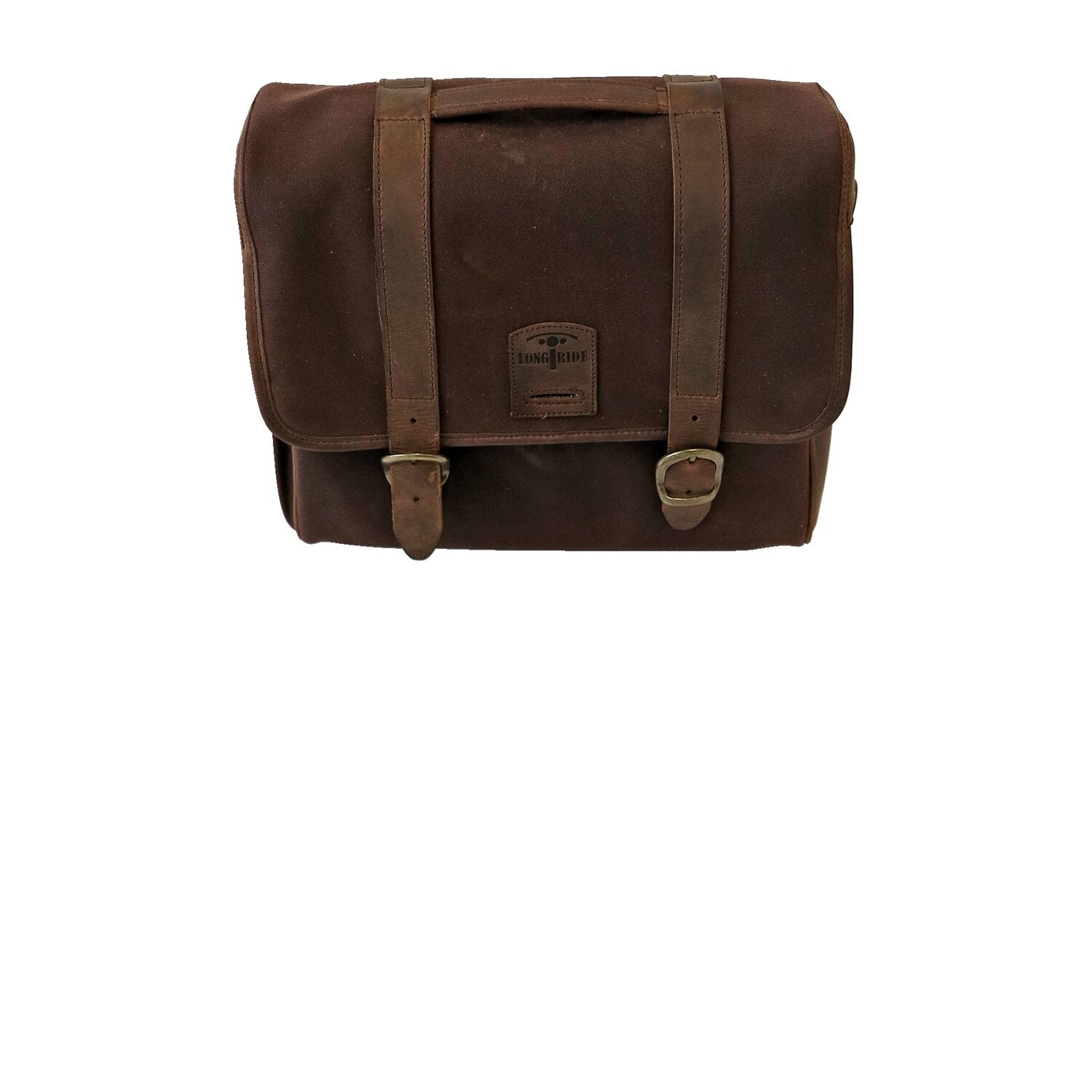 Longride click-on Classic saddlebag waxed cotton - Brown