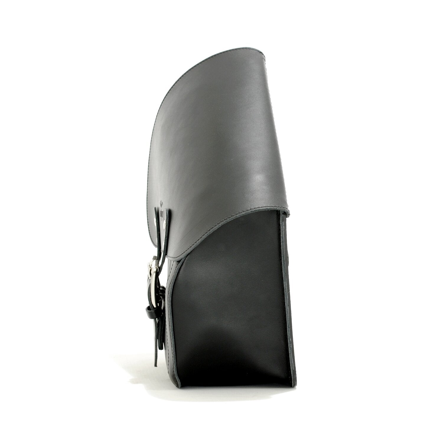 Longride swingarm bag - Smooth black leather - 7 liter