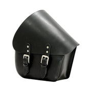 Longride swingarm bag - Smooth black leather - 7 liter