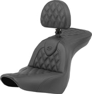 Saddlemen Roadsofa Lattice Stitch Seat - For Harley Davidson