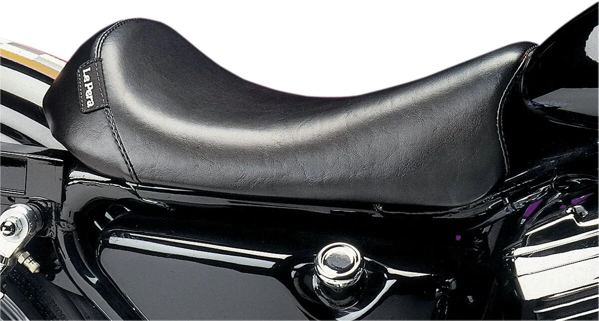 Le Pera Bare Bones Solo Seat - Black Vinyl - For Harley Davidson