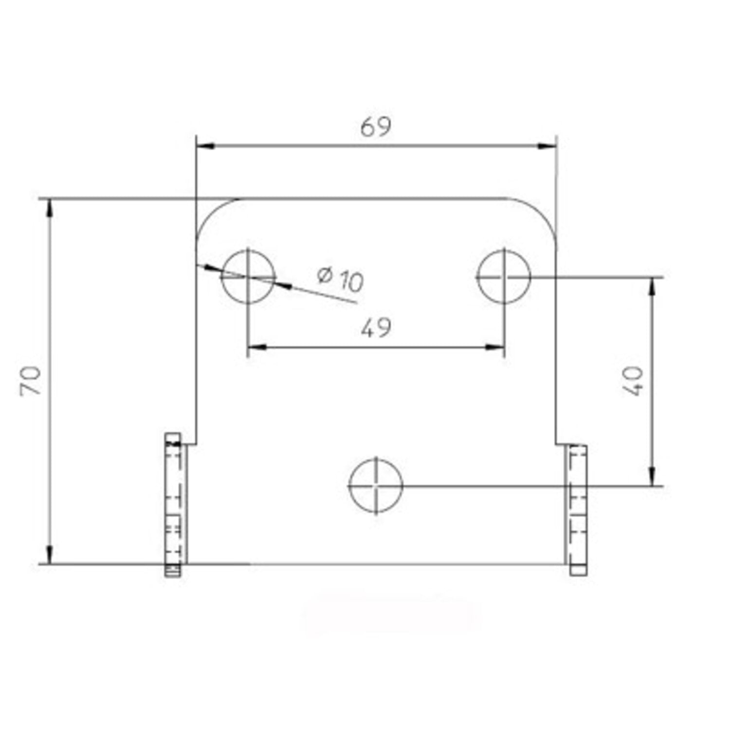 Zieger under fender license plate bracket kit - X-Line3