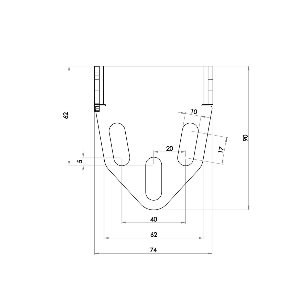 Zieger under fender license plate bracket kit - X-Line5