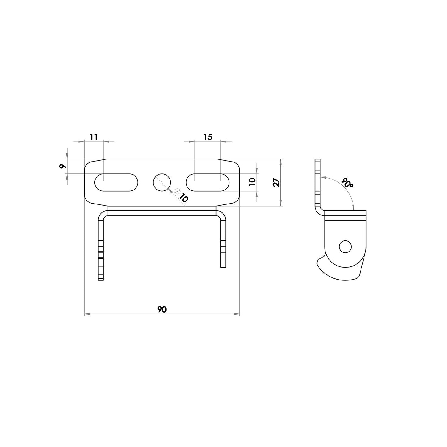 Zieger under fender license plate bracket kit - X-Line7