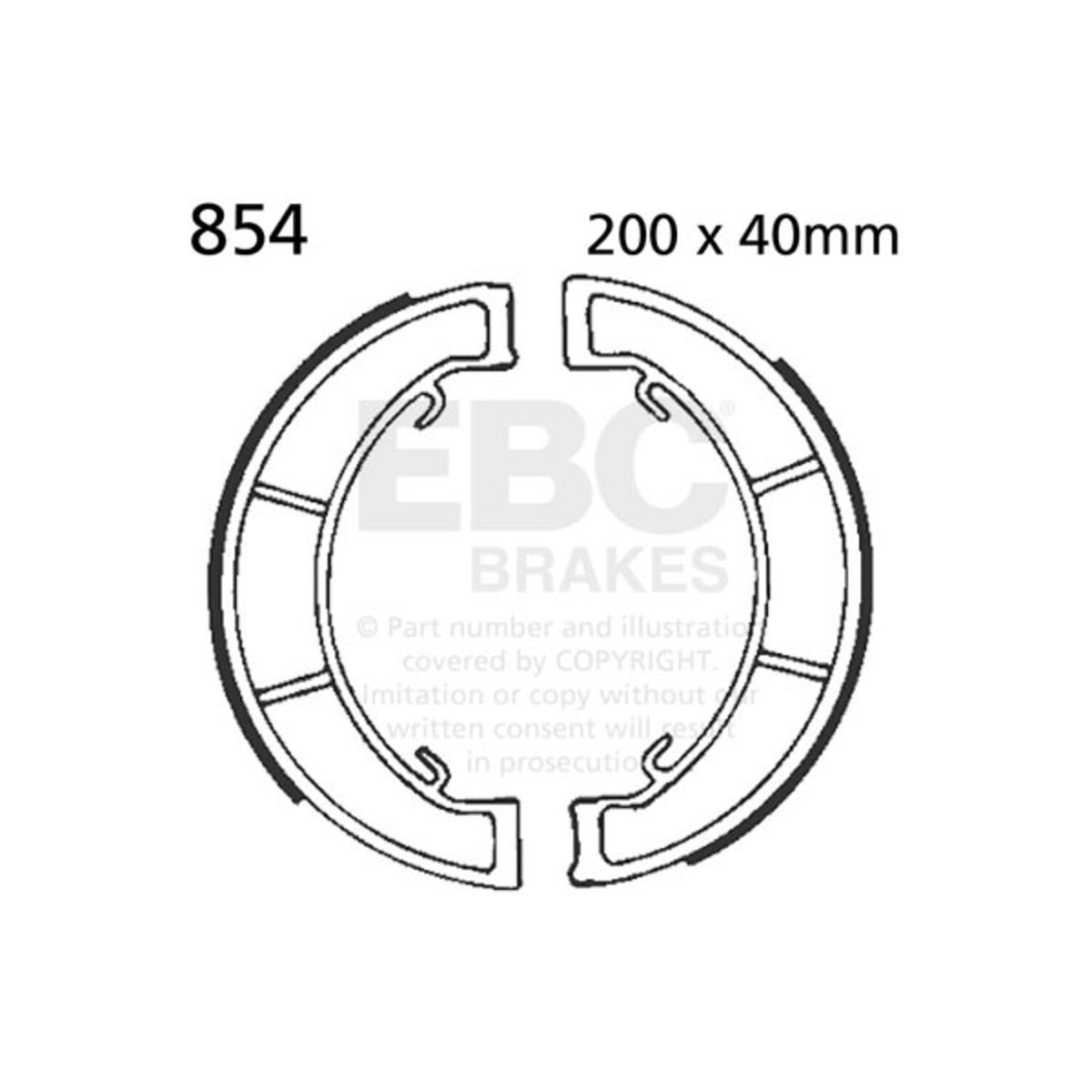 EBC plain brake shoes
