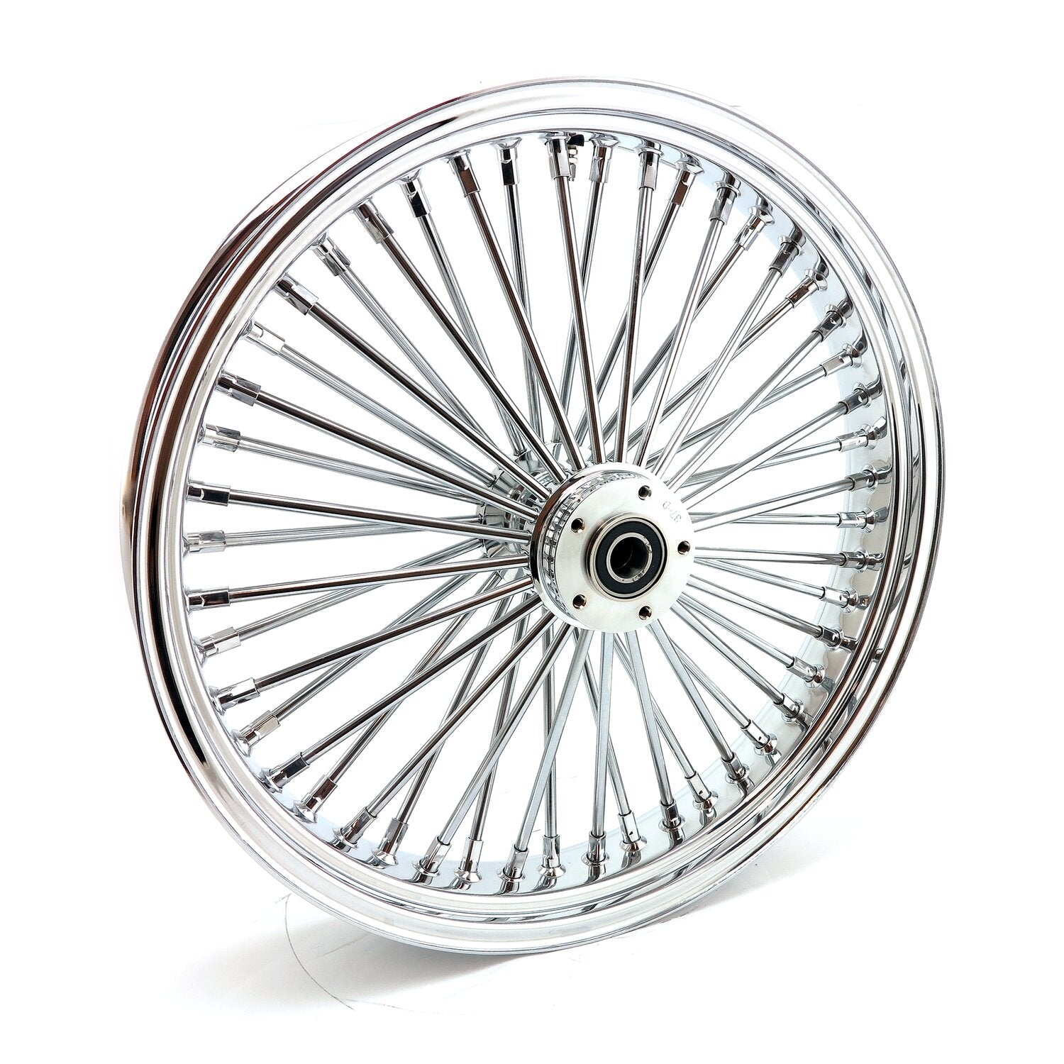 MCS radial 48 fat spoke front wheel 3.50 x 21 SF chrome