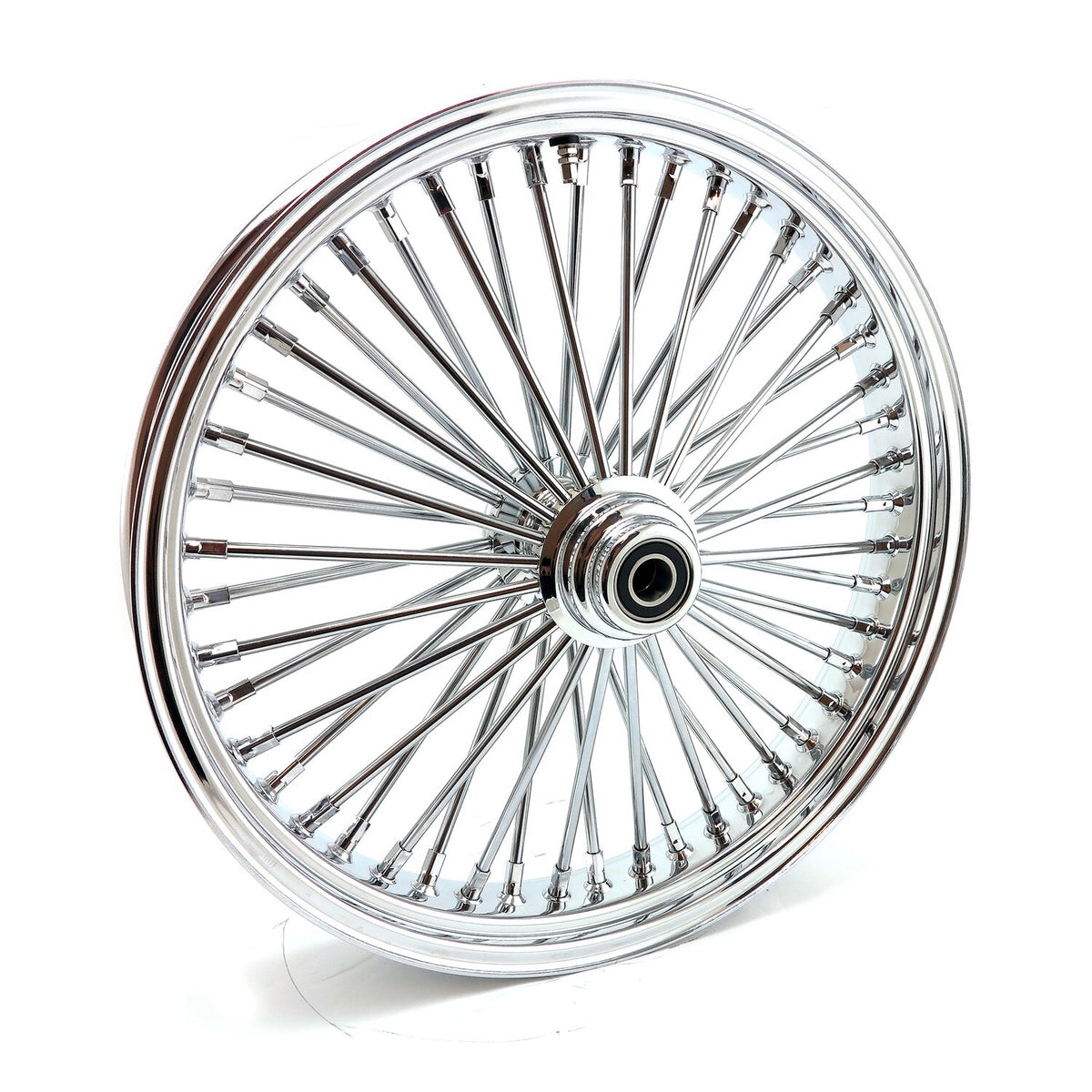MCS radial 48 fat spoke front wheel 3.50 x 21 SF chrome
