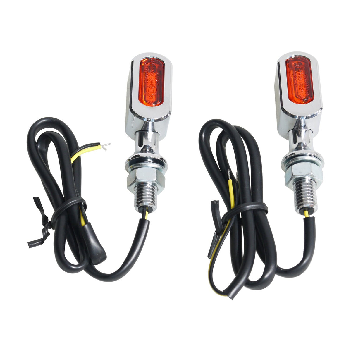 MCS Fastline LED turn signal set - Chrome amber lens