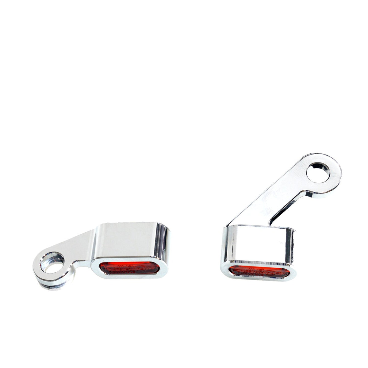 MCS Fastline below bar LED turn signal set - Chrome amber lens