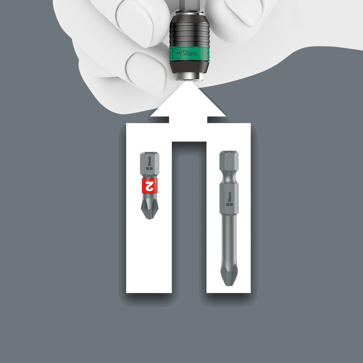 Wera Kraftform 1/4" bit holding Turbo bit driver handle