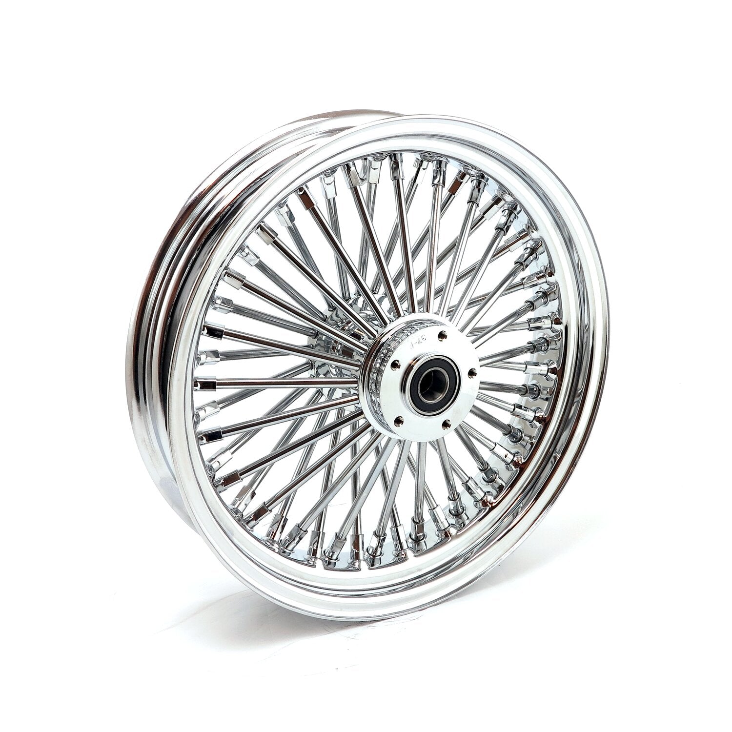 MCS radial 48 fat spoke front wheel 3.50 x 16 SF chrome
