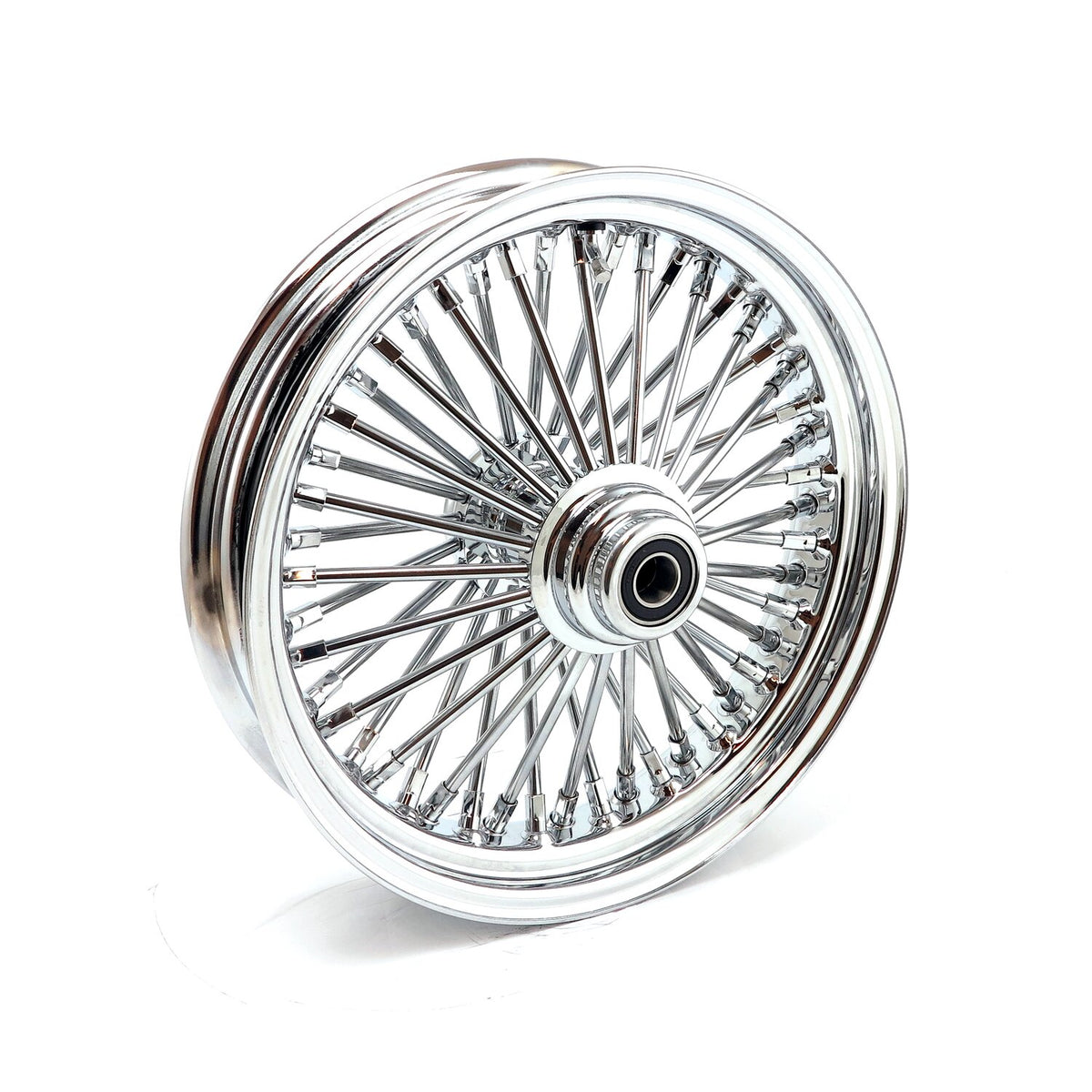 MCS radial 48 fat spoke front wheel 3.50 x 16 SF chrome