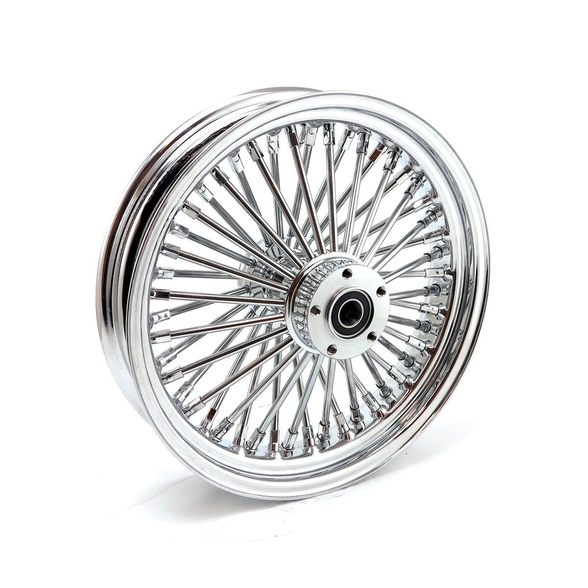 MCS radial 48 fat spoke rear wheel 3.50 x 16 chrome