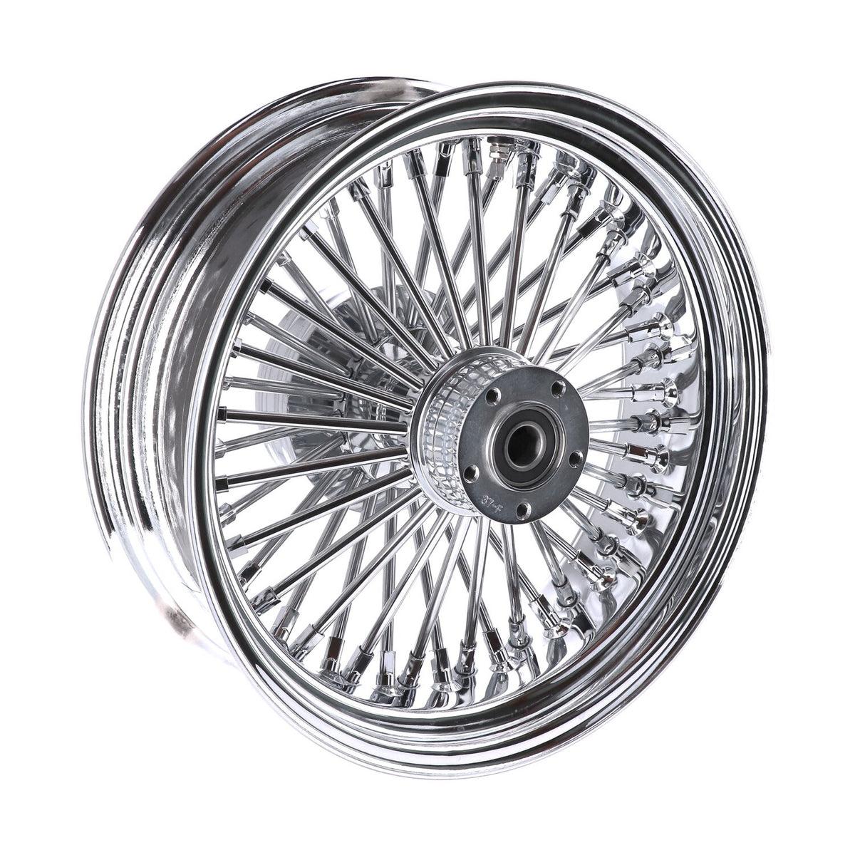 MCS radial 48 fat spoke rear wheel 5.50 x 16 chrome