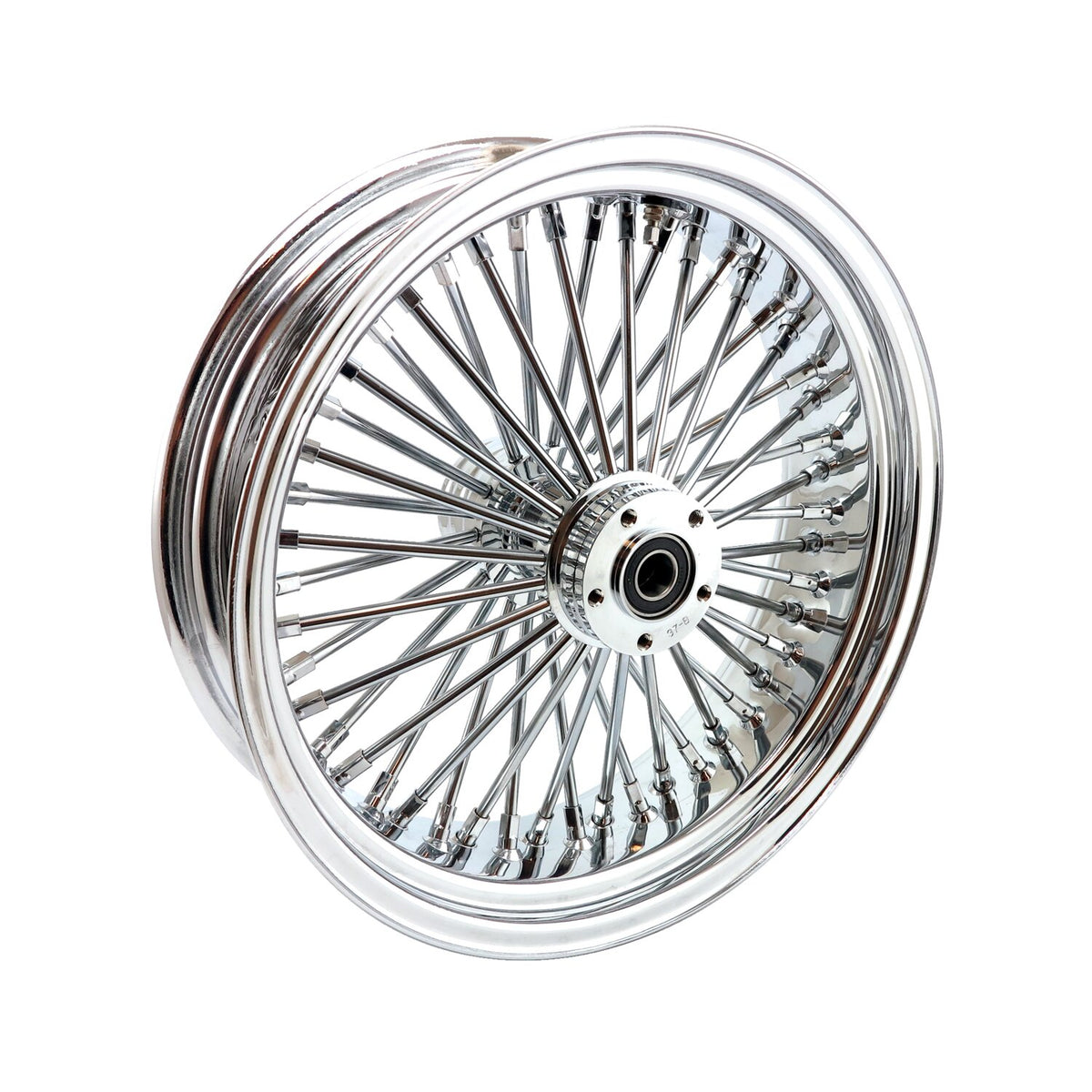 MCS radial 48 fat spoke rear wheel 5.50 x 18 chrome