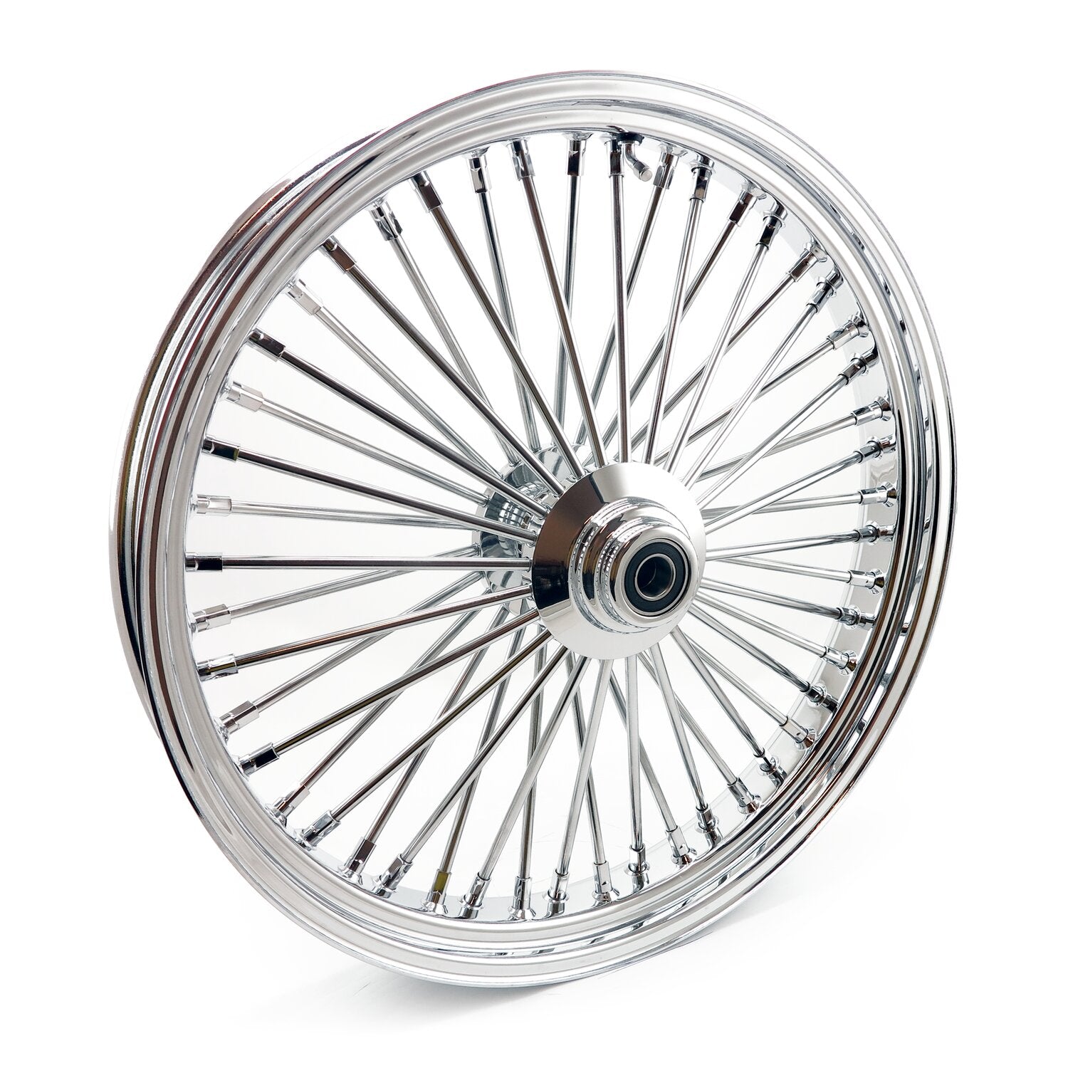 MCS radial 48 fat spoke front wheel 3.50 x 23 SF chrome
