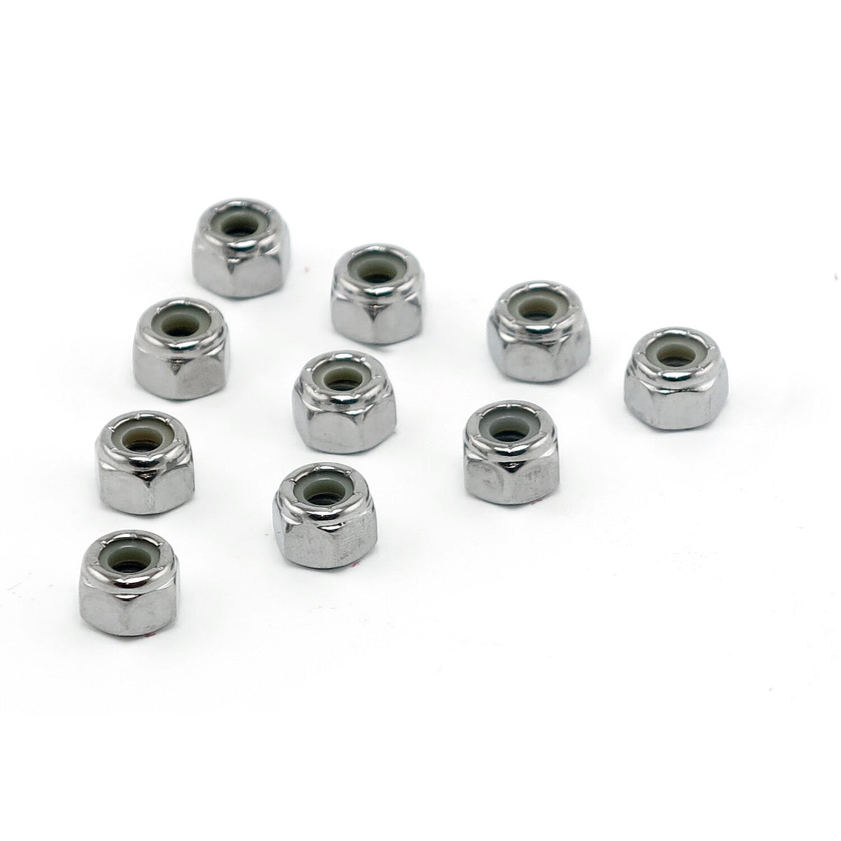 Colony 10-32 nylon insert lock nuts chrome
