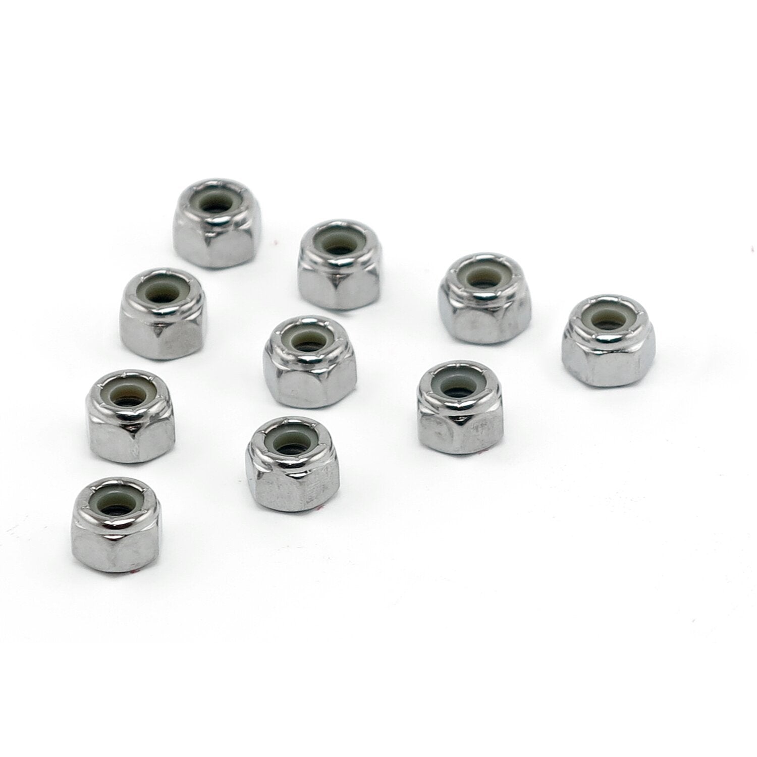 Colony 1/4-28 nylon insert lock nuts chrome