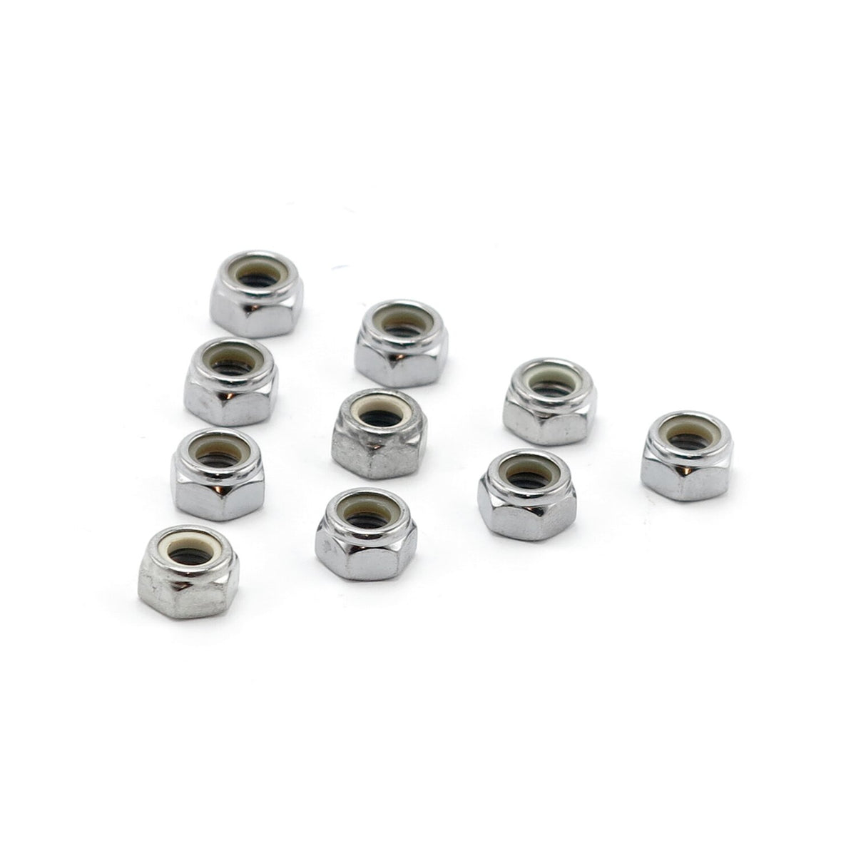 Colony M4 x 0.70 Nylon insert lock nuts - Chrome