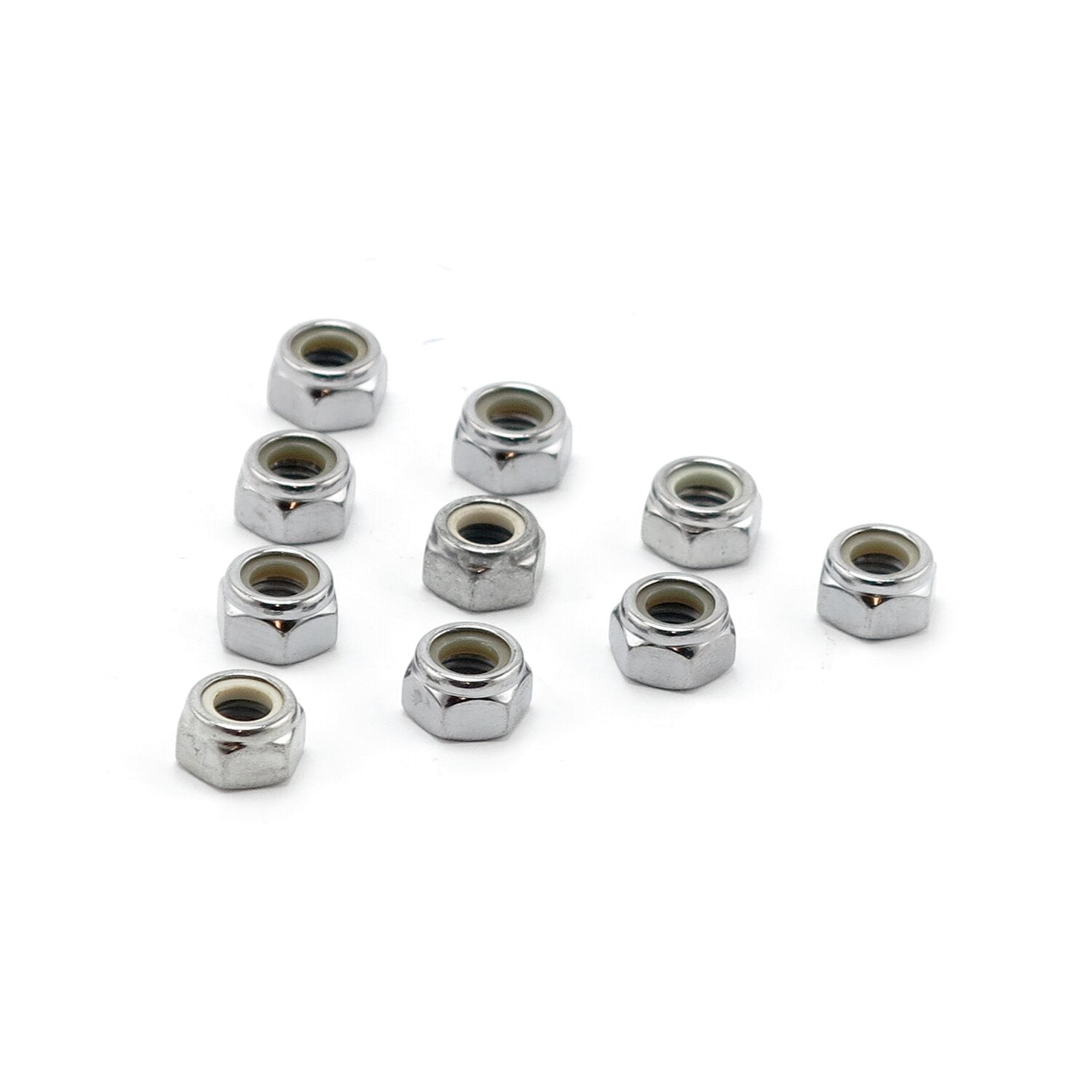 Colony M4 x 0.70 Nylon insert lock nuts - Chrome